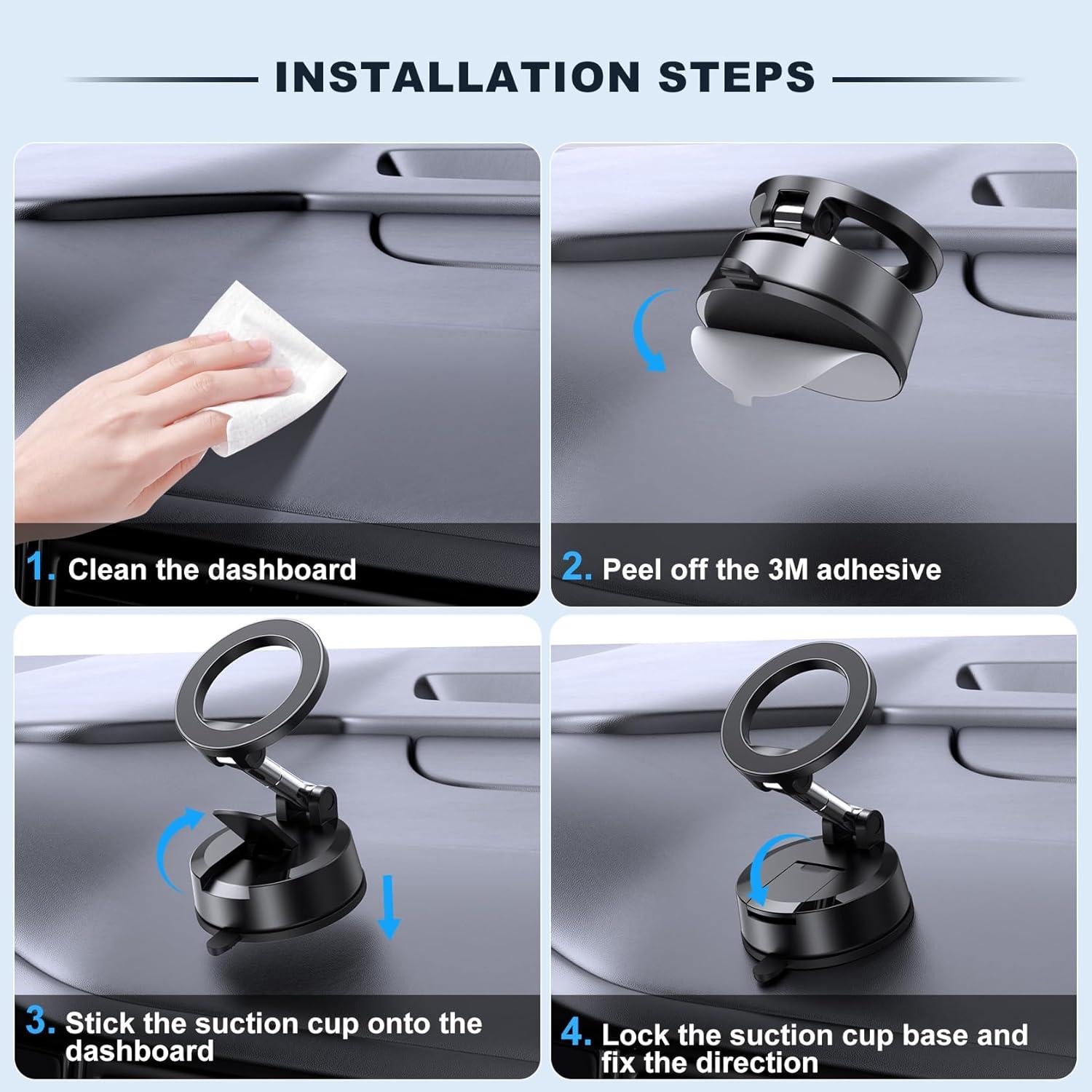 Soporte Magnético para Teléfono de Coche MOKPR Negro