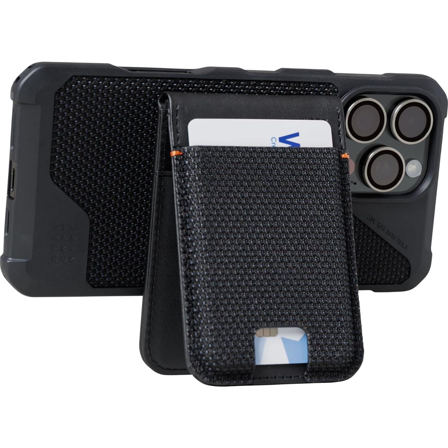 Cartera delgada UAG Metropolis Kevlar Negra con soporte MagSafe