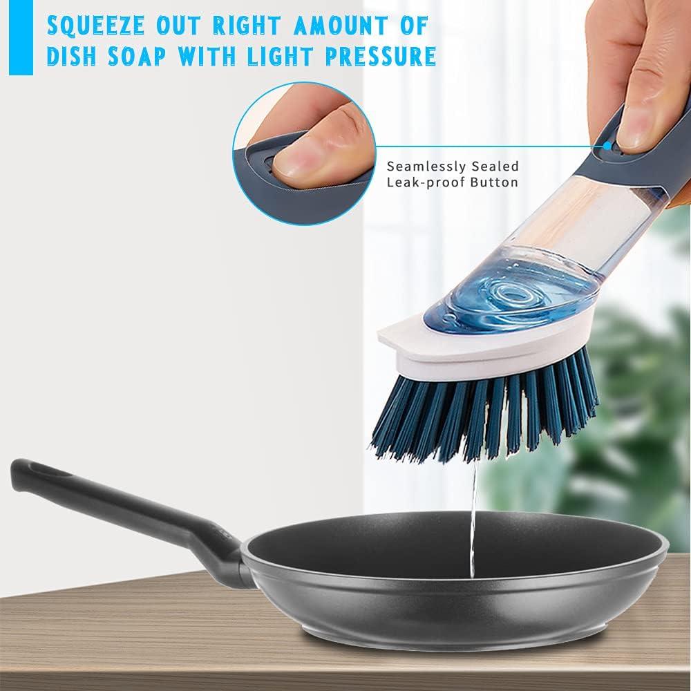 Juego de Cepillos para Limpiar Platos QUTHZZHY con Dispensador