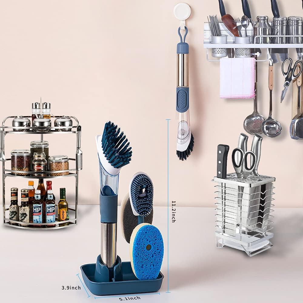 Juego de Cepillos para Limpiar Platos QUTHZZHY con Dispensador