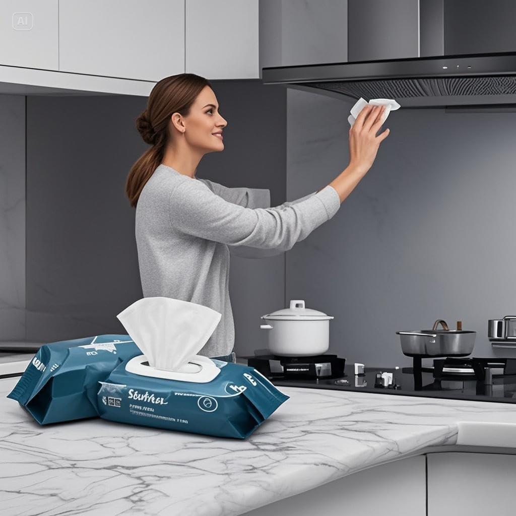 Toallitas de limpieza multi-superficie Qualifort, 240 unidades