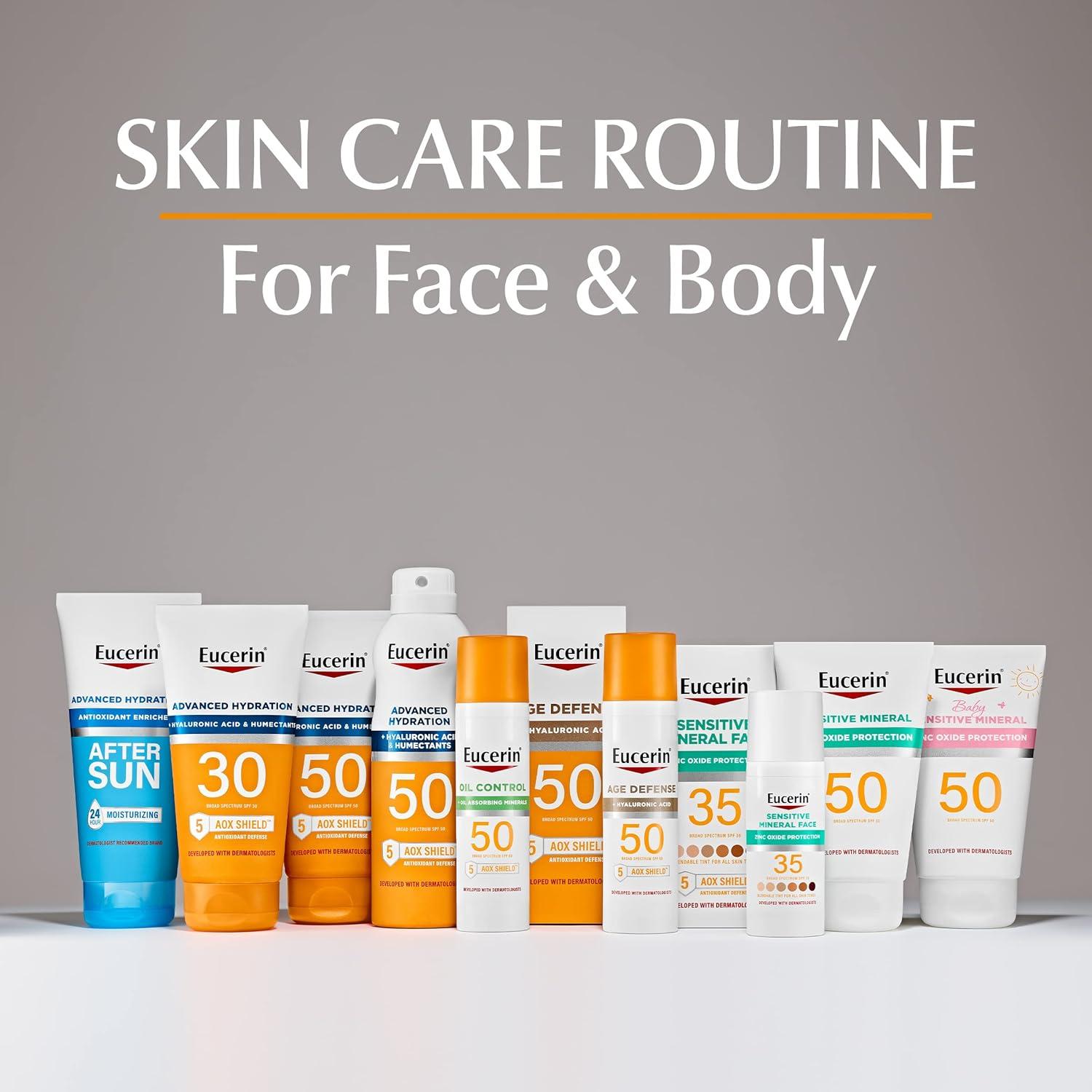 Protector Solar Eucerin SPF 50 + Hidratación Ácido Hialurónico