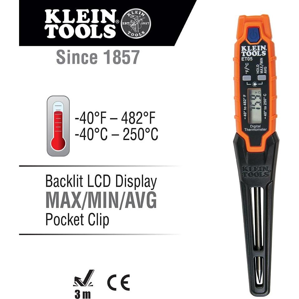 Termómetro Digital Klein Tools ET05, Rango -40 a 250°C