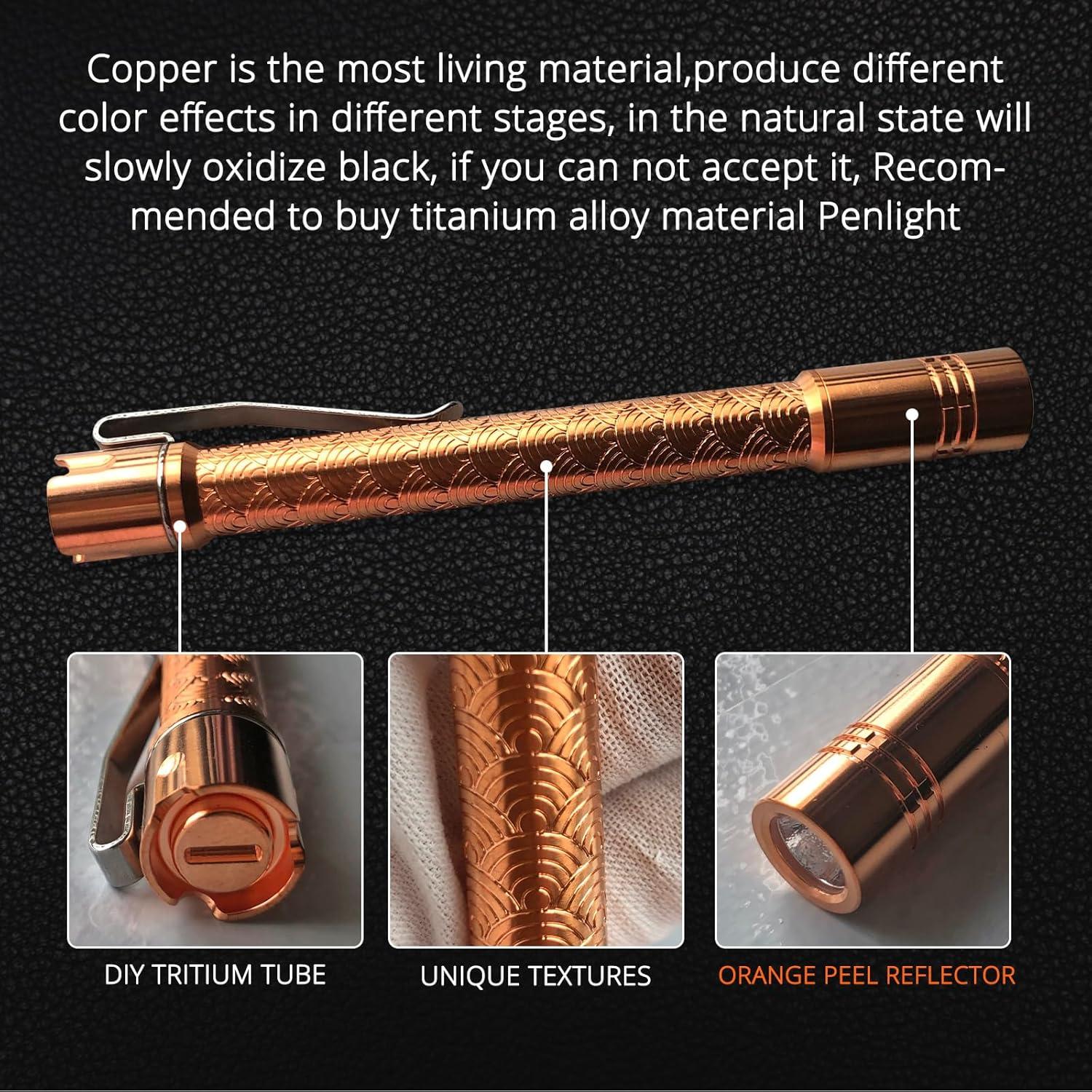 Linterna Mini LED Reylight de Cobre 6000K 13.4cm