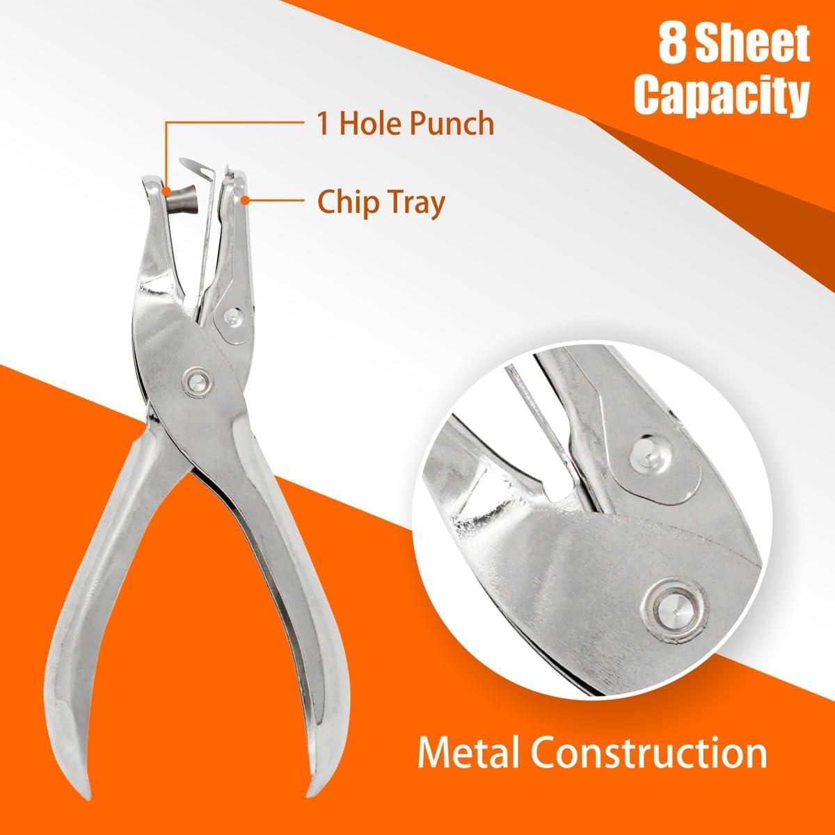 Perforadora de Papel The Mega Deals 1 Agujero Plateada