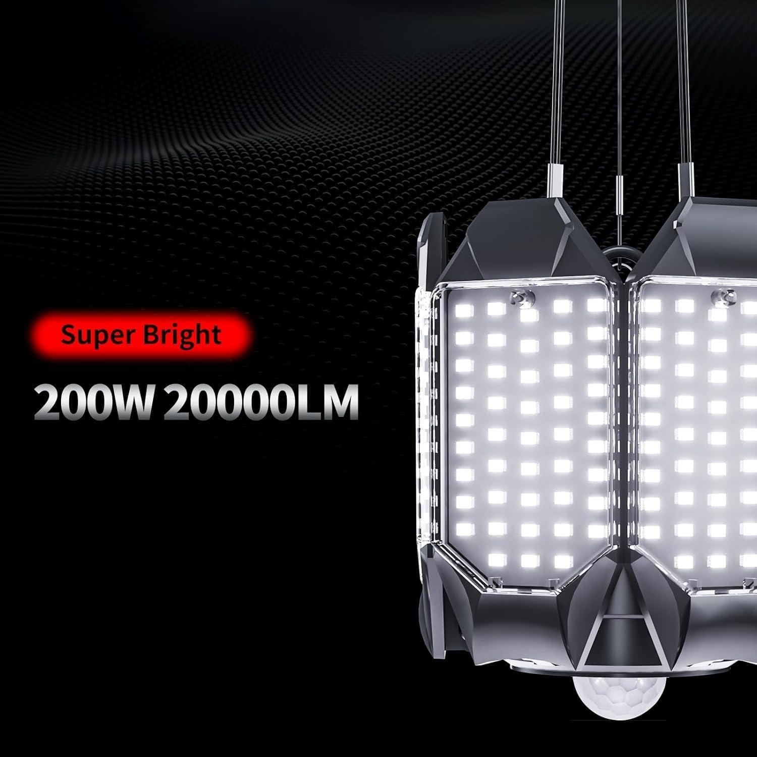 Luz de Garaje LED Hinersound 200W 20000LM con Sensor de Movimiento
