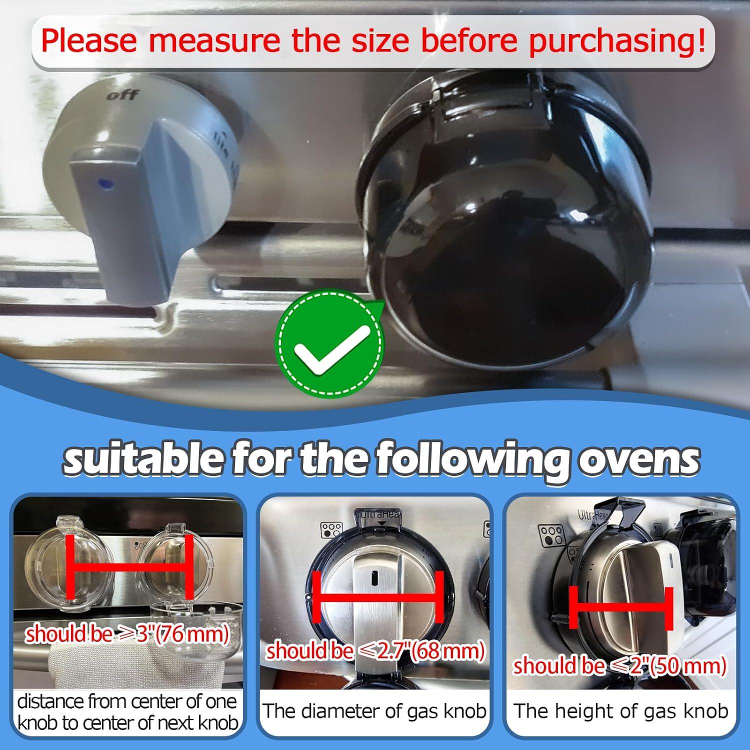 Cubiertas de perillas de estufa MCOTOP - Seguridad infantil - 5 unidades