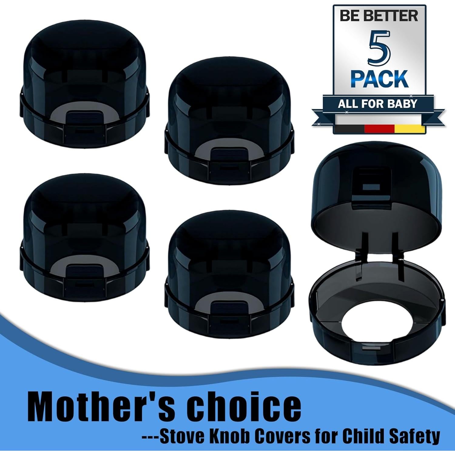 Cubiertas de perillas de estufa MCOTOP - Seguridad infantil - 5 unidades