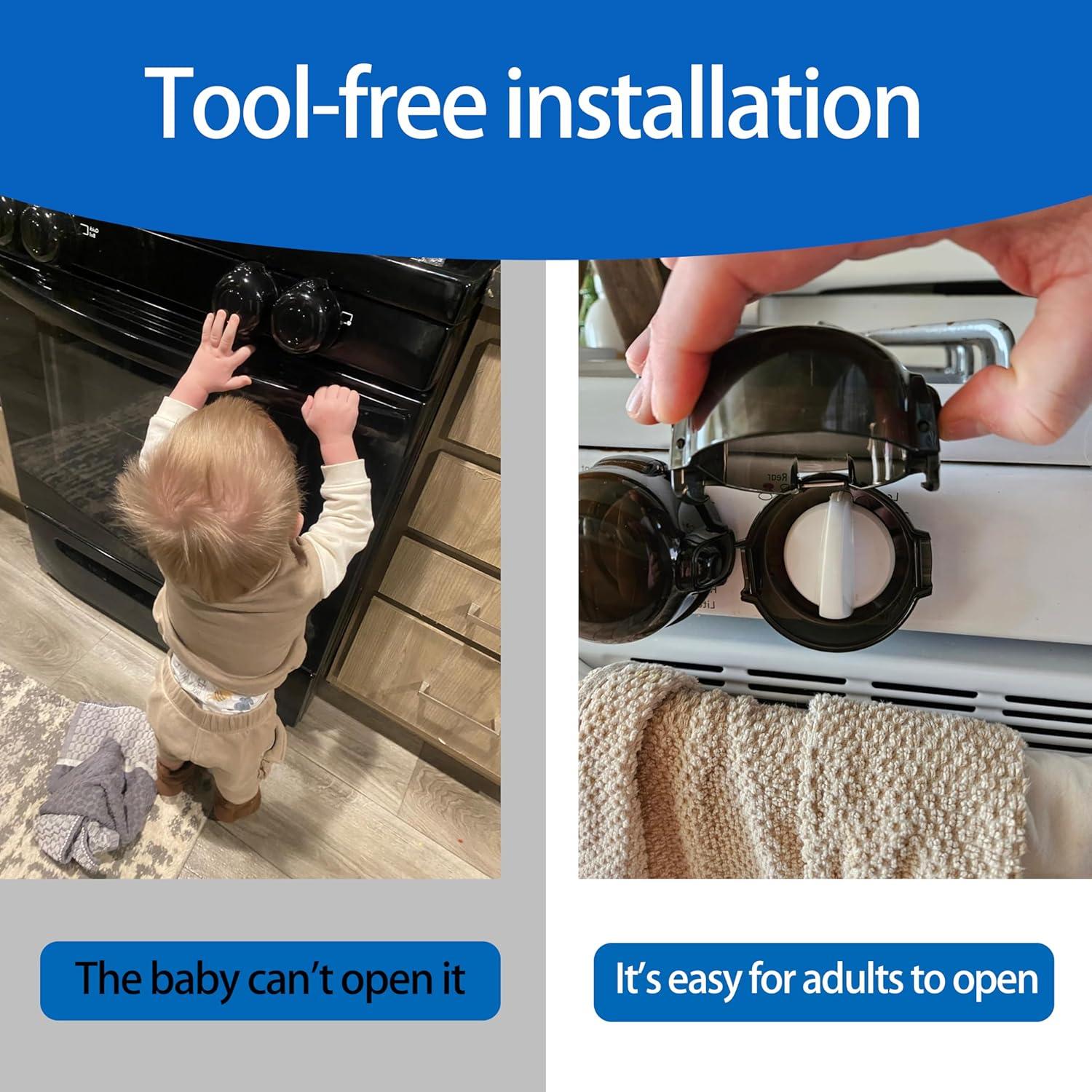 Cubiertas de perillas de estufa MCOTOP - Seguridad infantil - 5 unidades