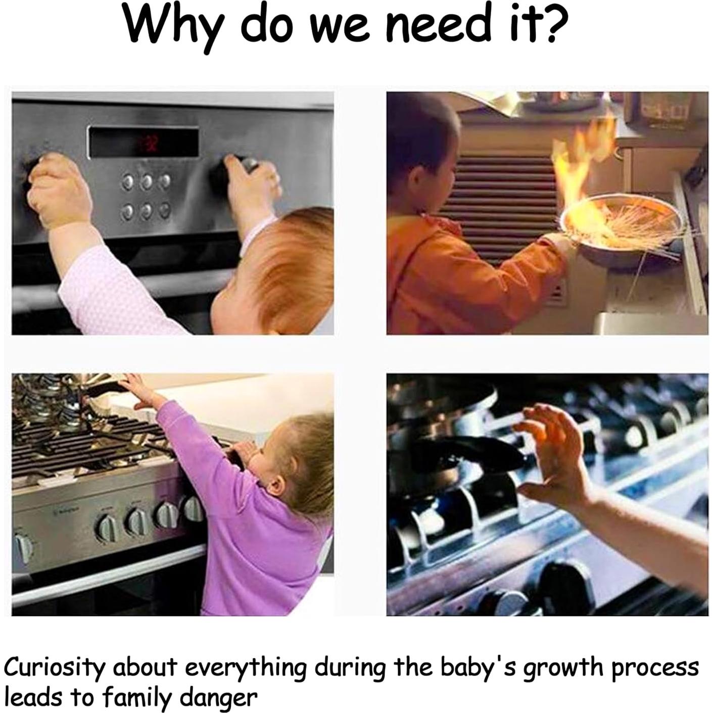 Cubiertas de perillas de estufa MCOTOP - Seguridad infantil - 5 unidades