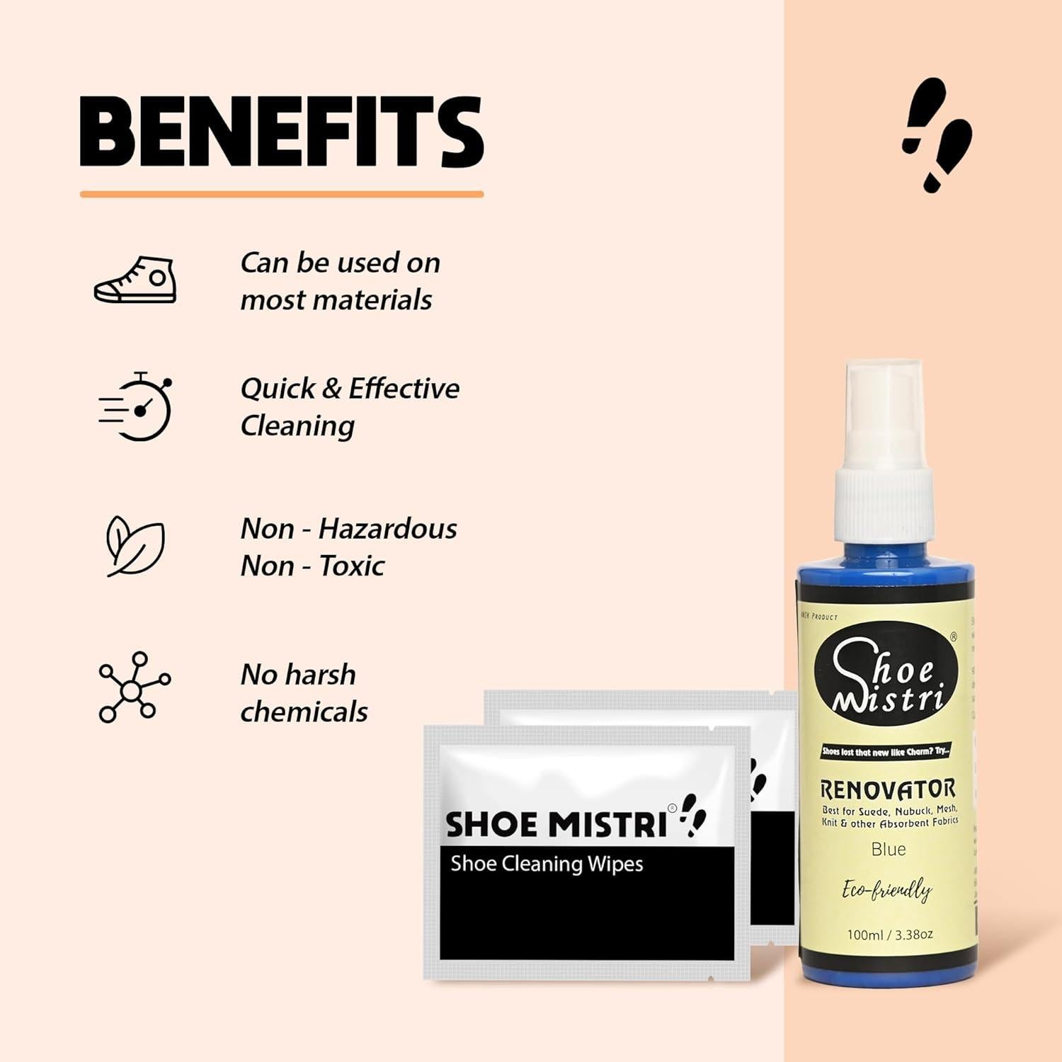 Renovador de Zapatos Shoe Mistri Spray Pulidor Ecológico 900ml