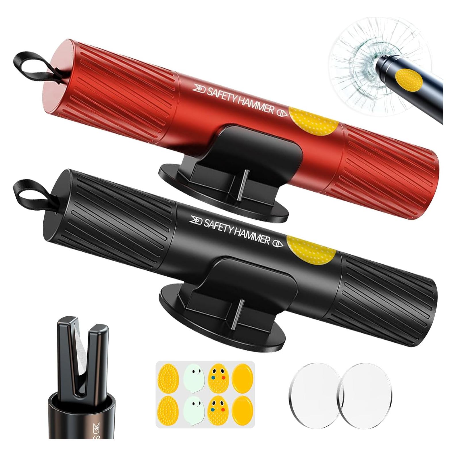 Herramienta de Escape Gemgong 2 en 1 - Rompe Ventanas y Cortador de Cinturón