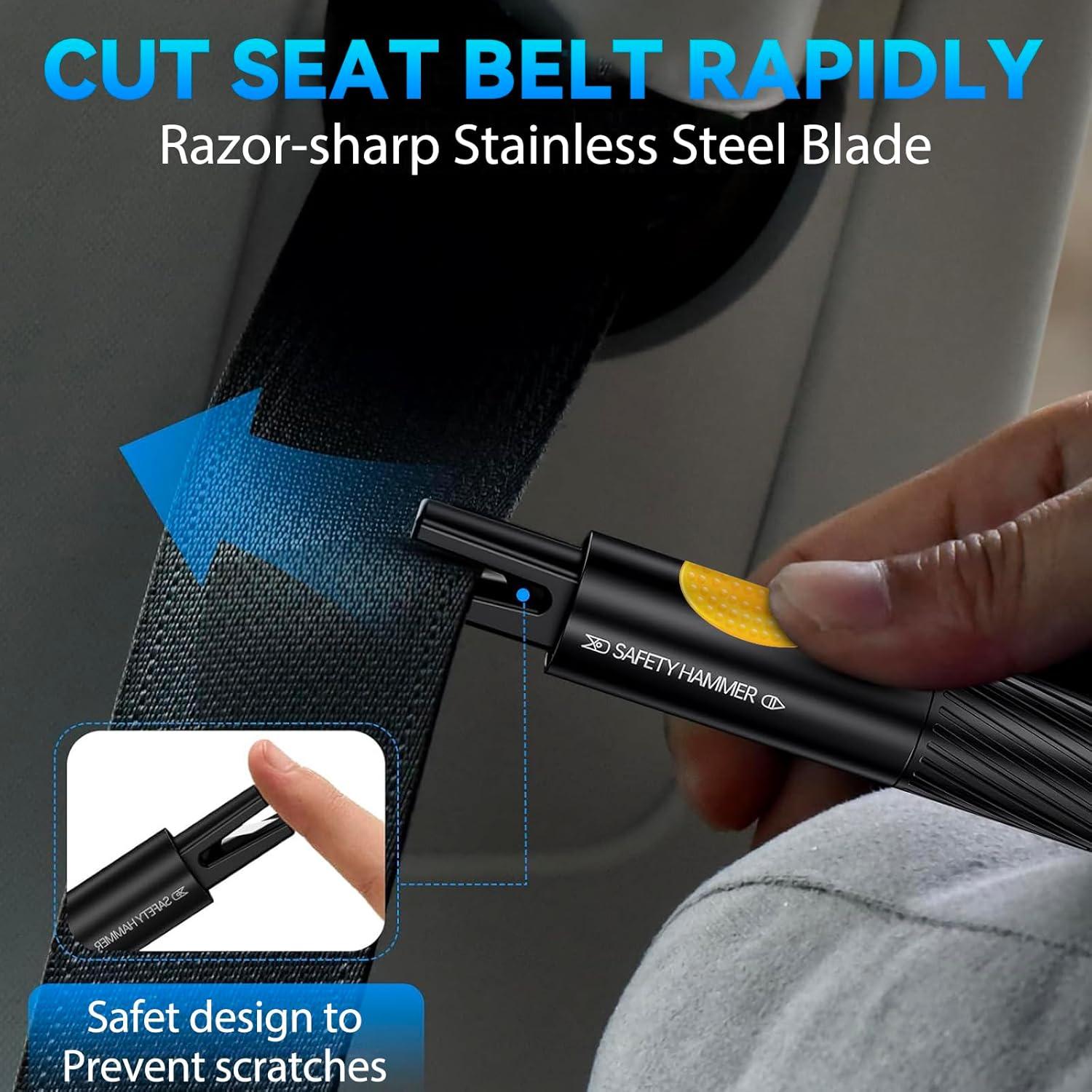 Herramienta de Escape Gemgong 2 en 1 - Rompe Ventanas y Cortador de Cinturón