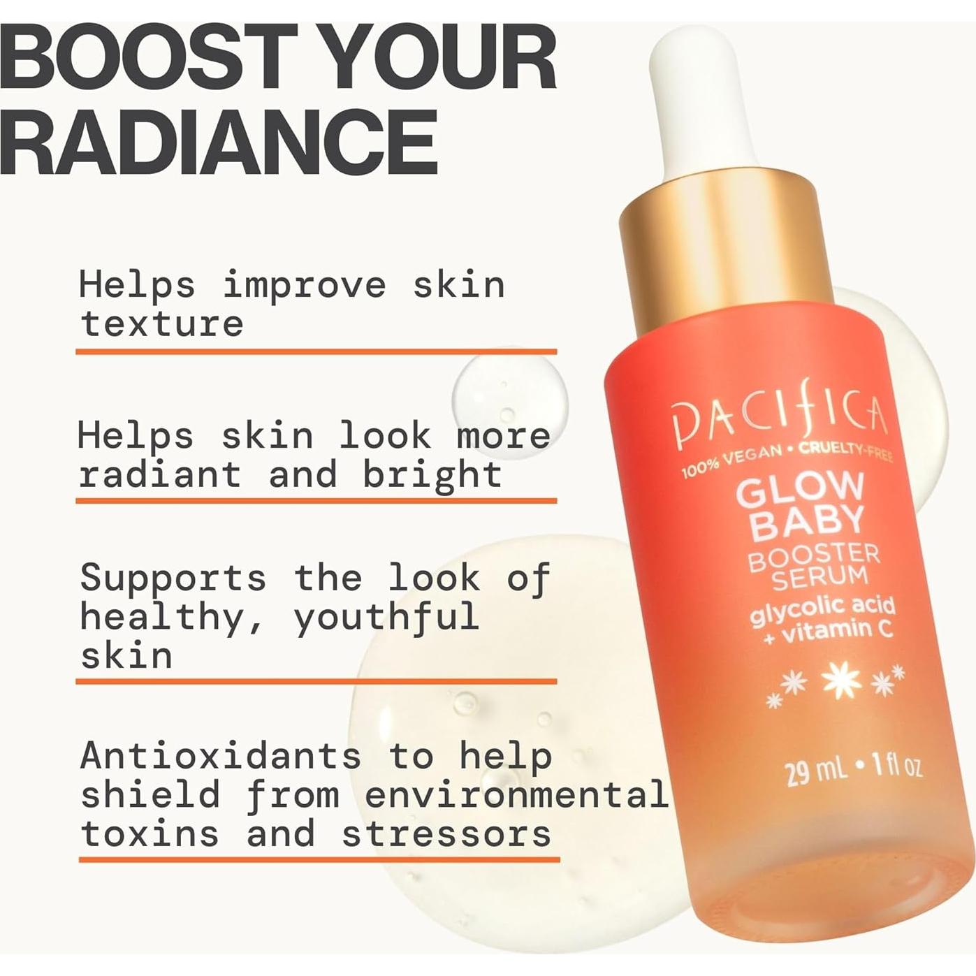 Suero Facial Glow Baby Pacifica - Vitamina C y AHA 109g