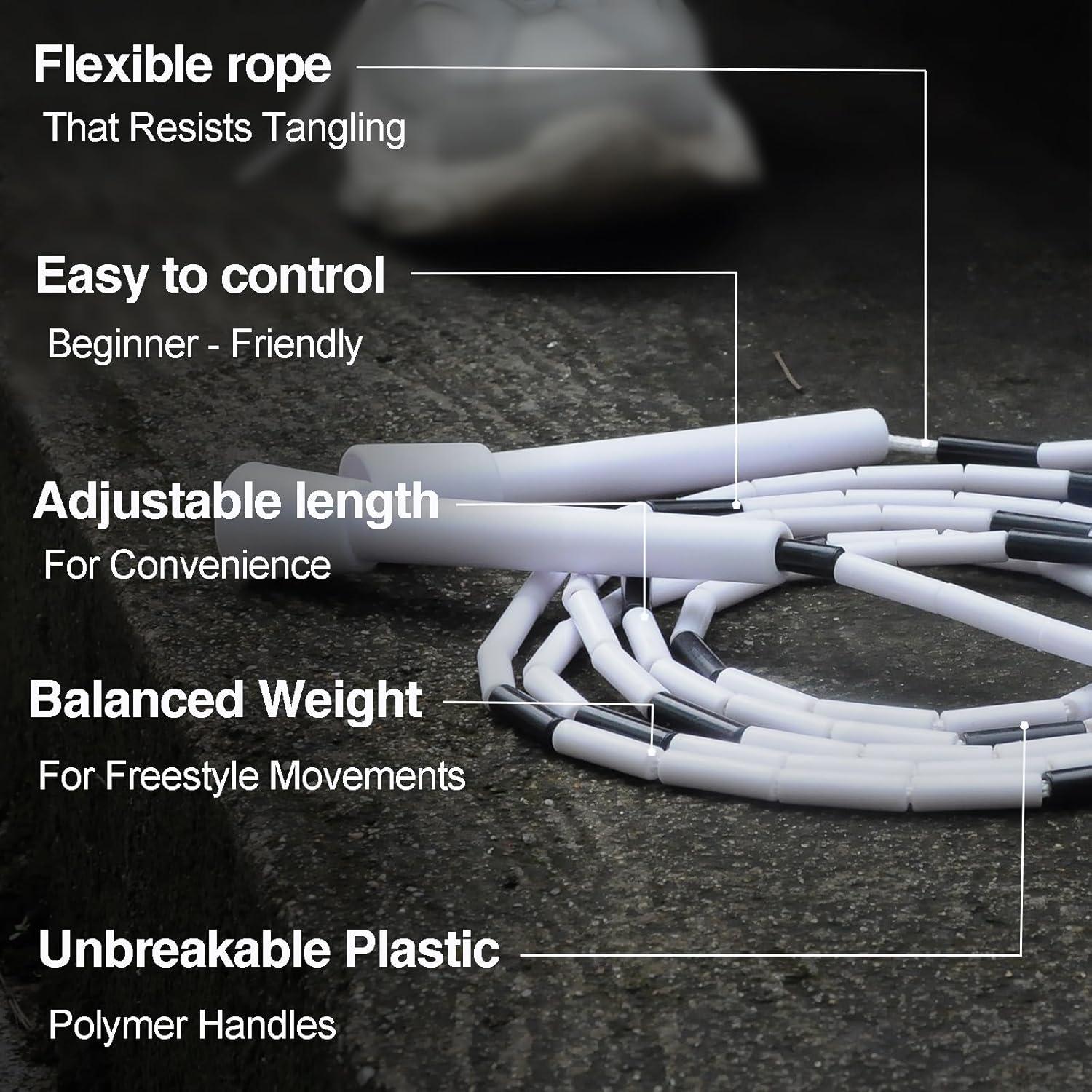 Cuerda de Salto Ajustable letskiip con Cuentas - 3.05 m