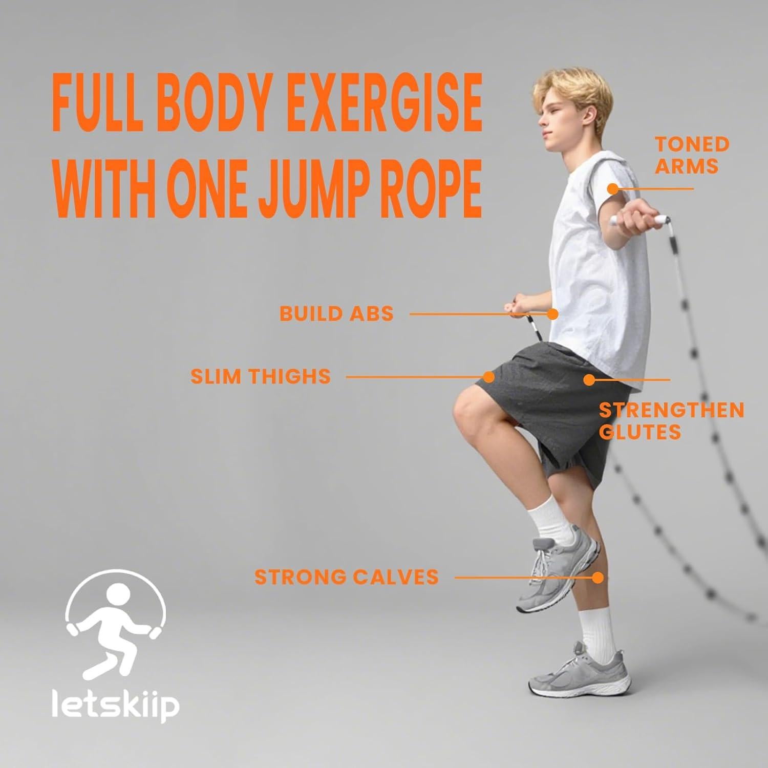 Cuerda de Salto Ajustable letskiip con Cuentas - 3.05 m