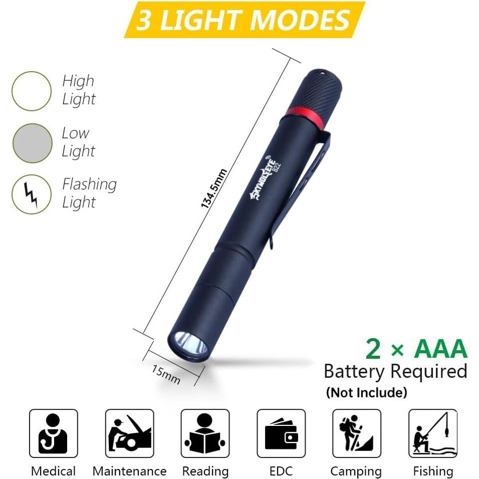 Paquete de 2 Linternas de Bolígrafo LED CASTNOO IP67