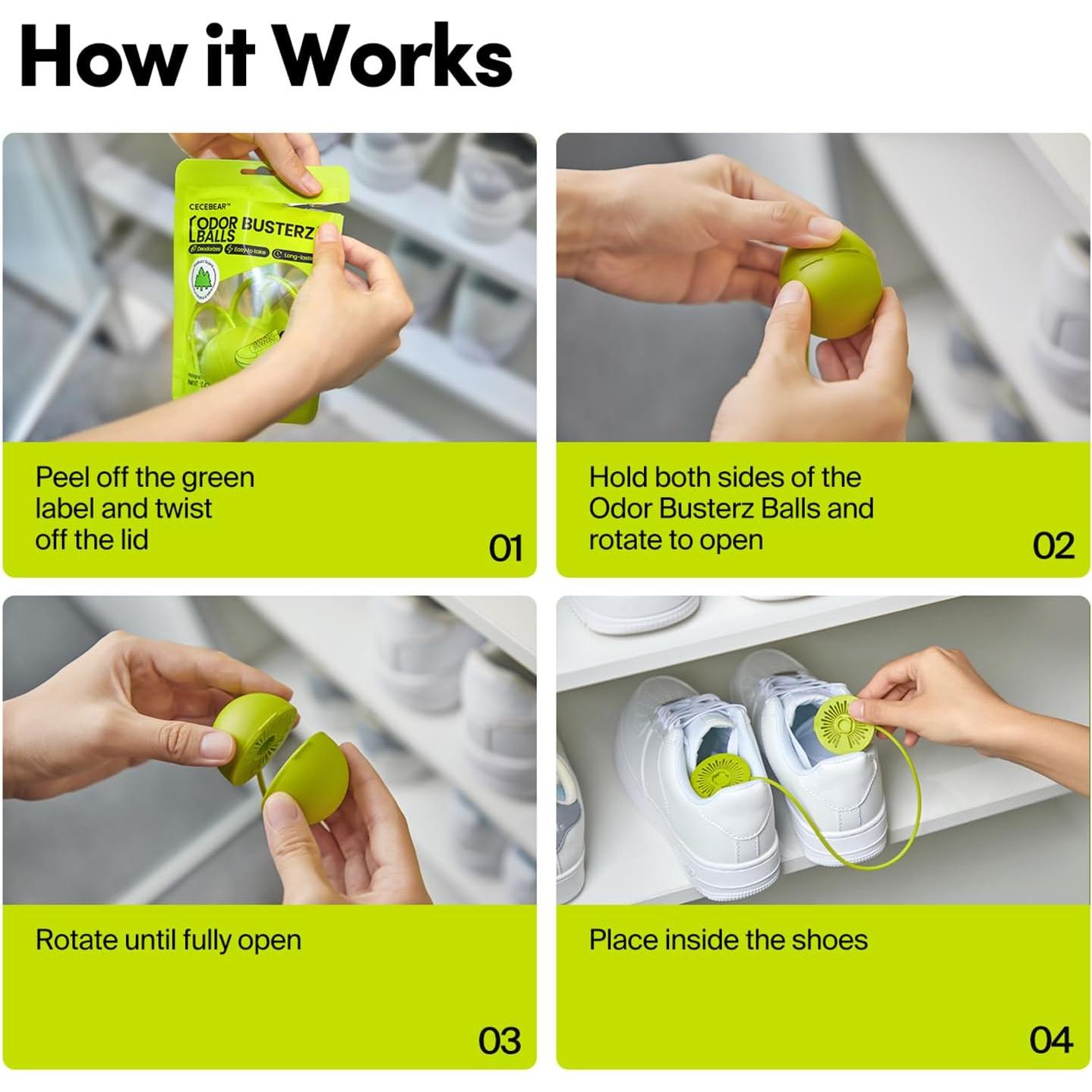 Bolas Odor Busterz Fragancia Eucalipto y Menta - 60 Días