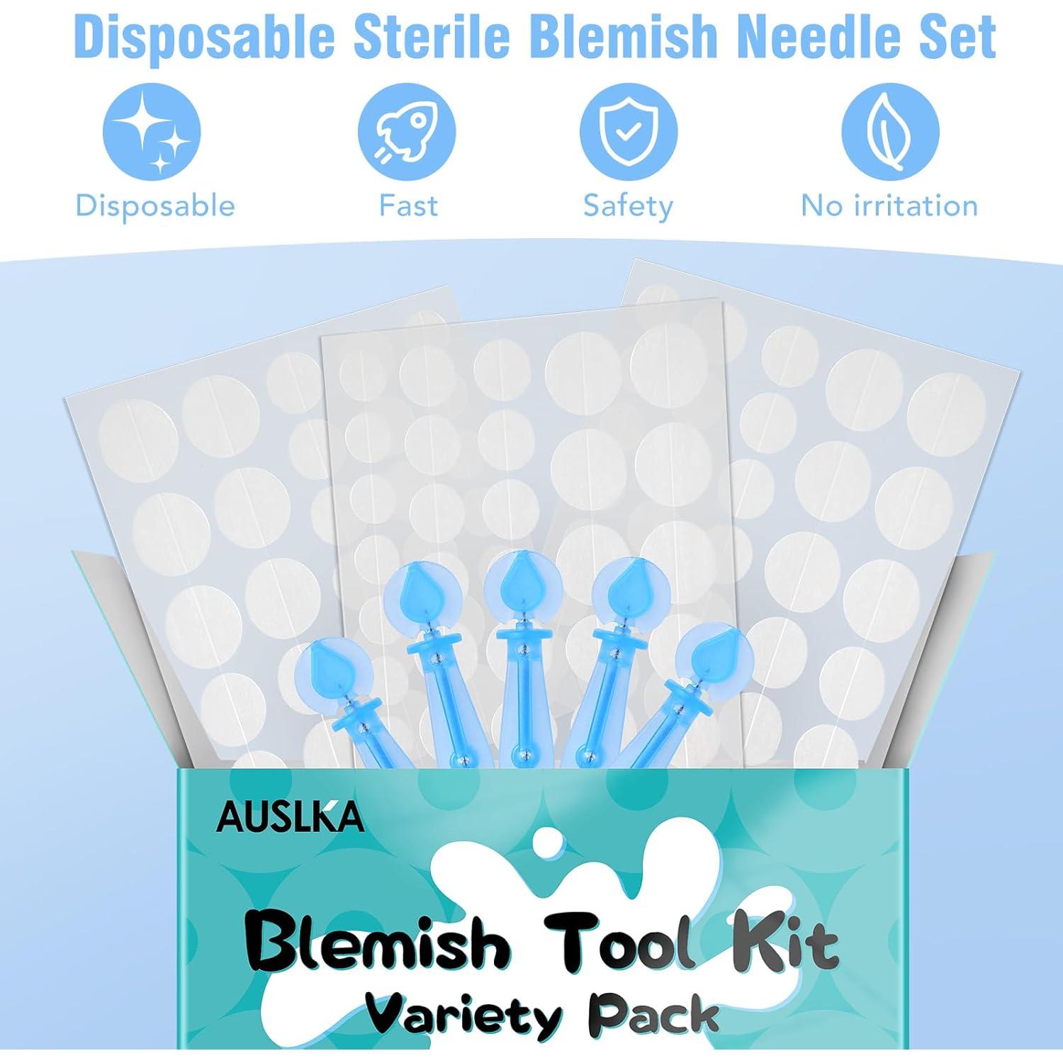 Kit de Remoción de Espinillas AUSLKA - 166 Piezas, Agujas y Parches