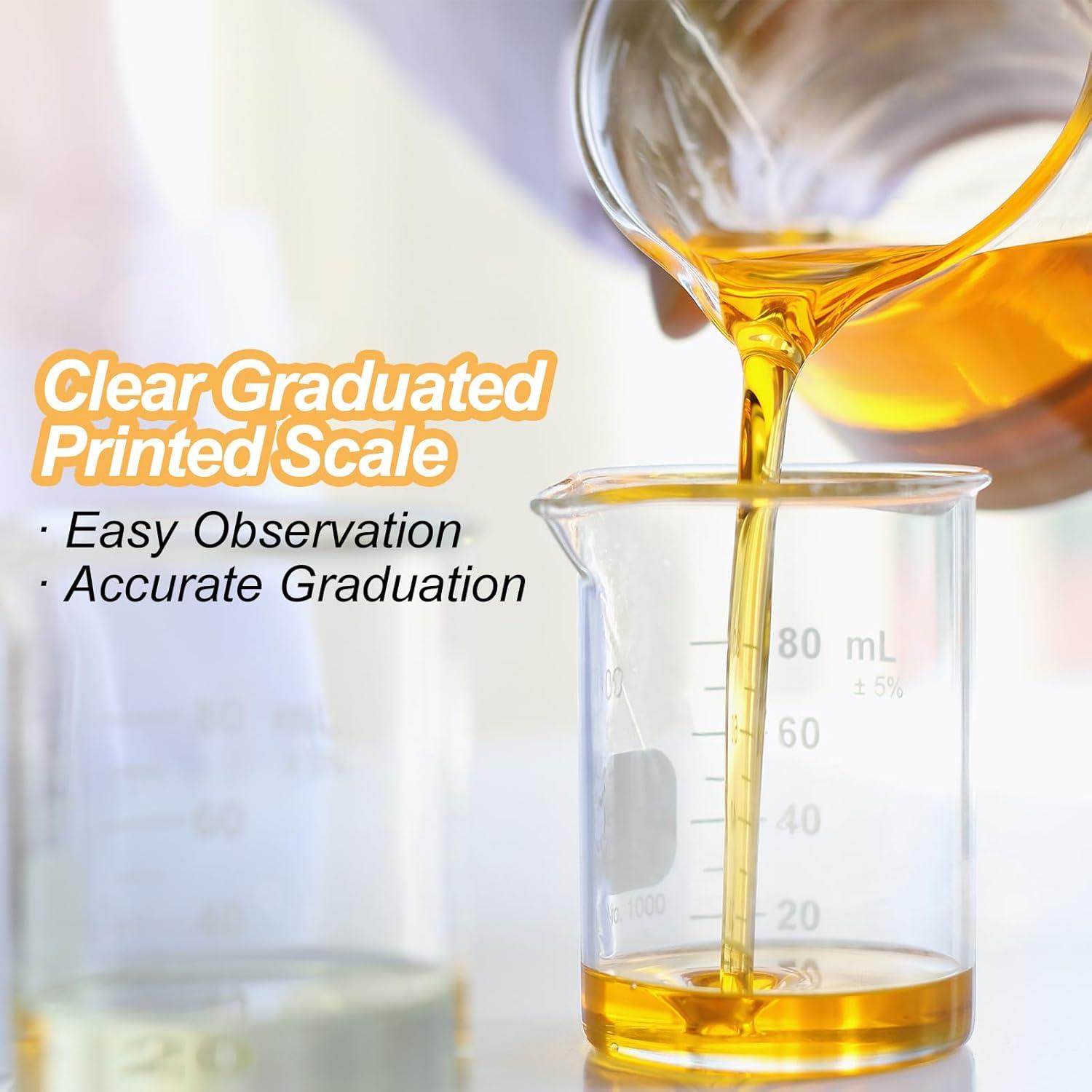 Vasos de Precipitados de Vidrio Borosilicato 50ml PATIKIL - Paquete de 12