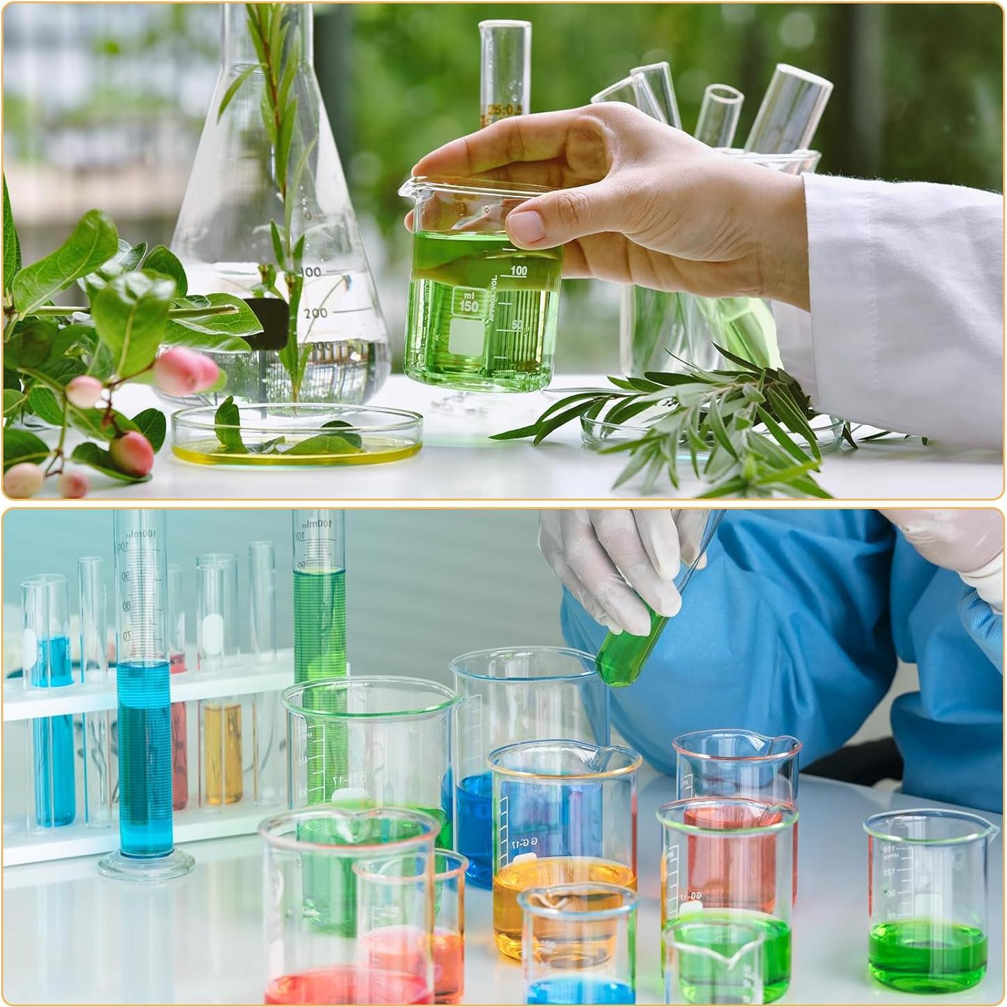 Vasos de Precipitados de Vidrio Borosilicato 50ml PATIKIL - Paquete de 12