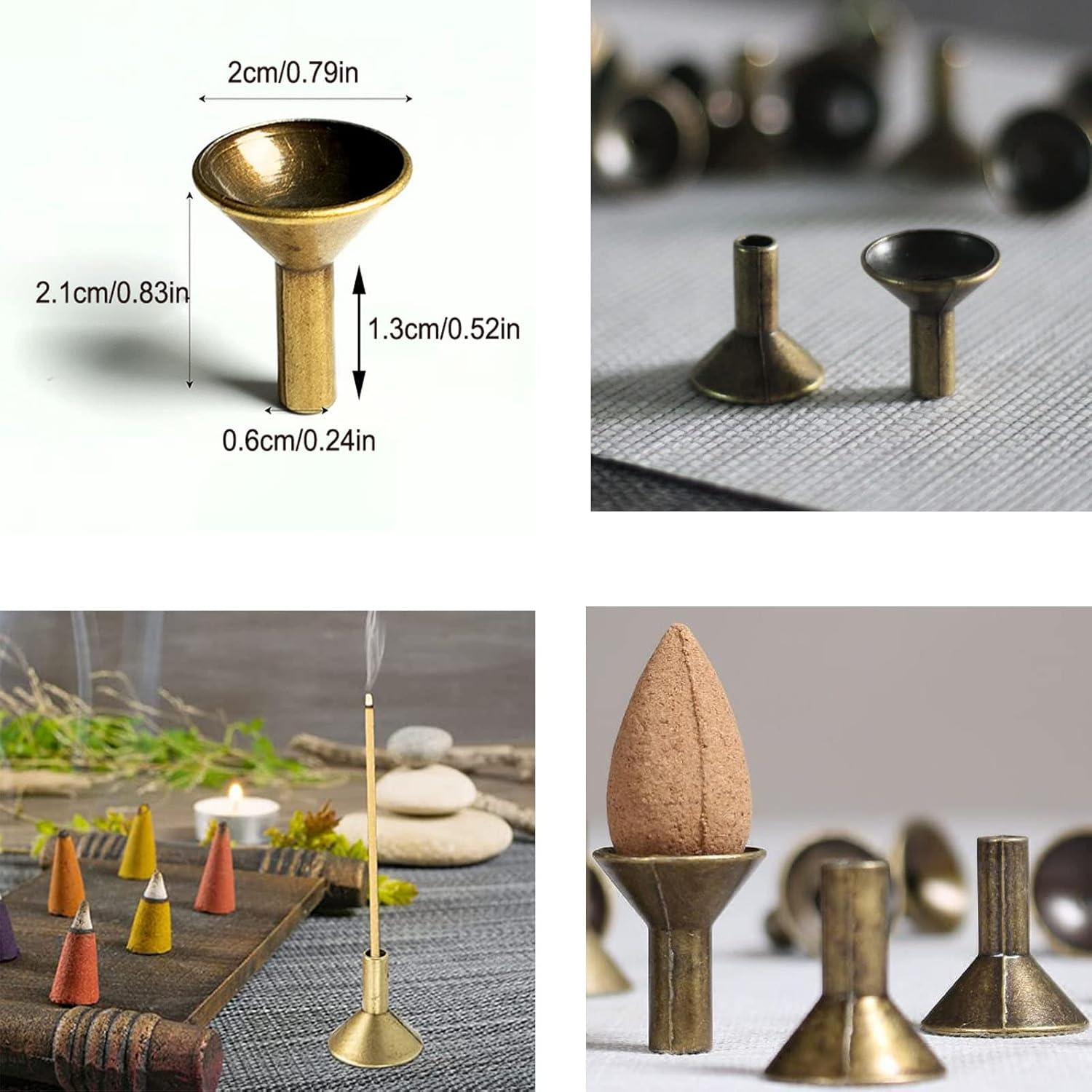 Soporte de Incienso NentMent 6 Piezas Metal Cónico 2x2x2.1cm