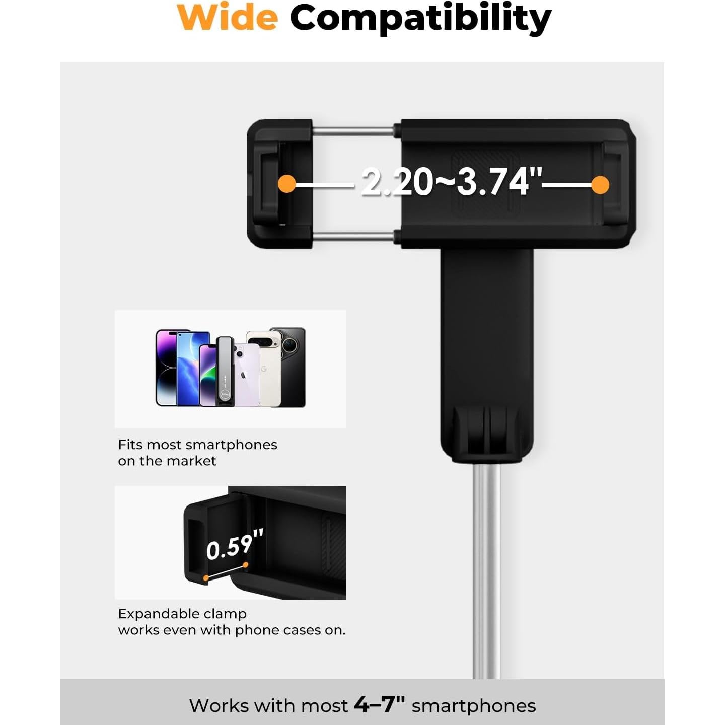 Selfie Stick Plegable SupeDesk I8 con Control Remoto Inalámbrico