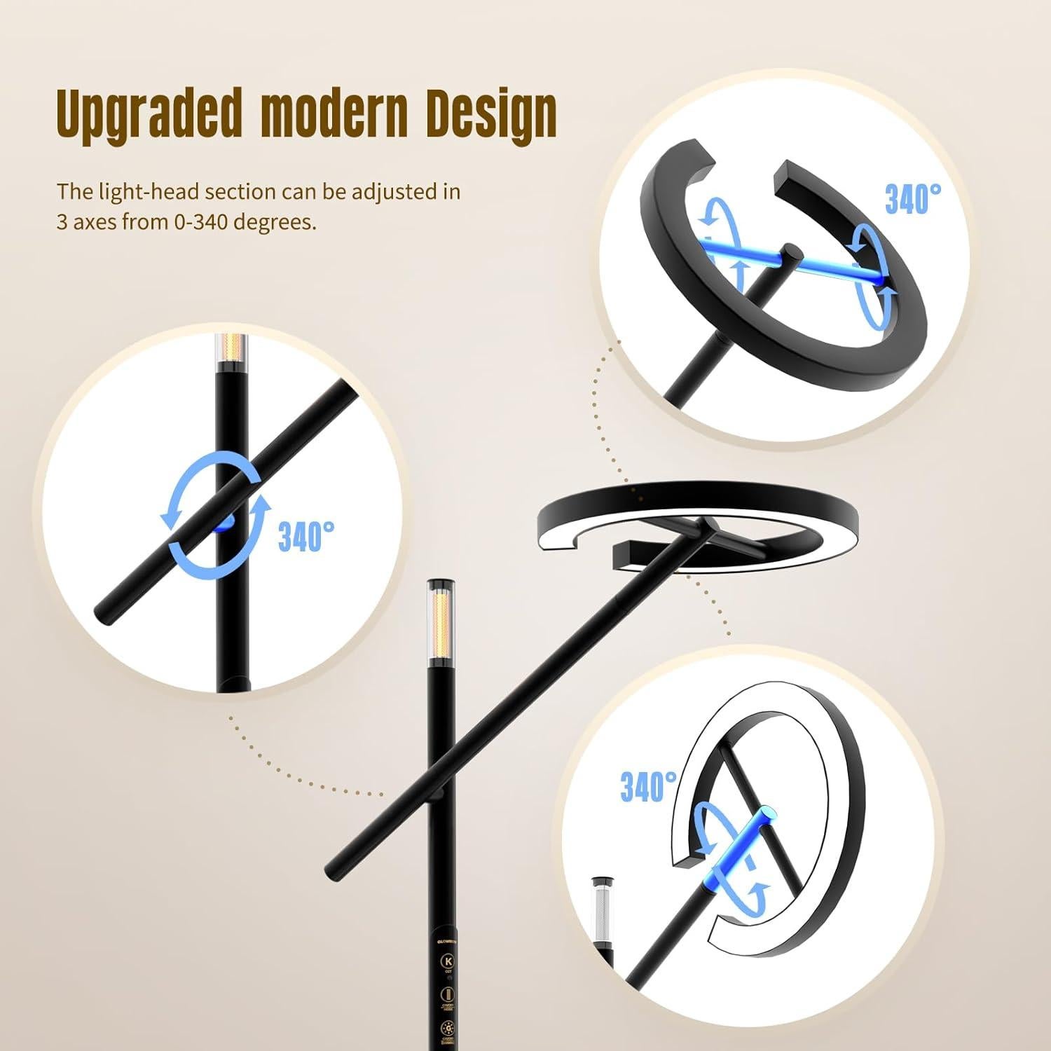 Lámpara de Terapia de Luz GLOWRIUM H1 10000 Lux Regulable