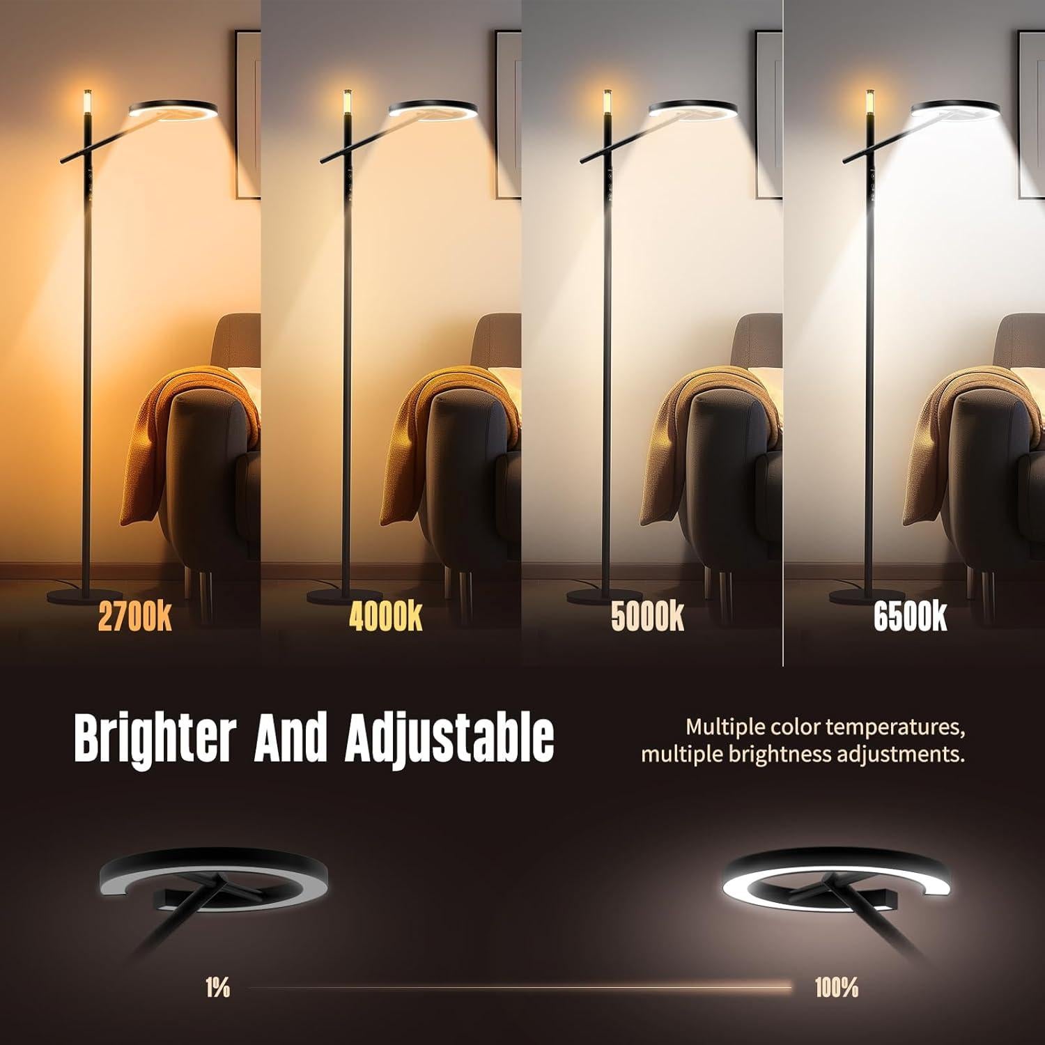 Lámpara de Terapia de Luz GLOWRIUM H1 10000 Lux Regulable