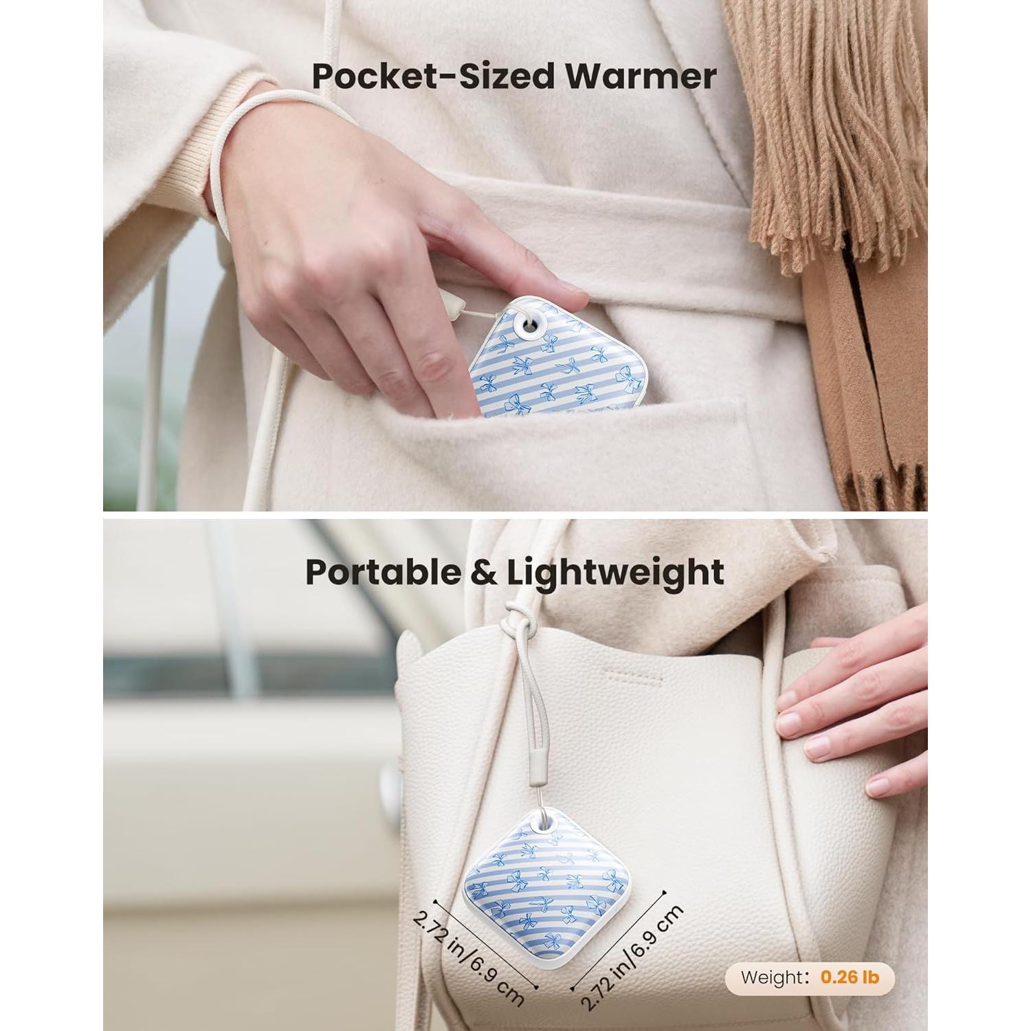 Calentador de Manos Recargable Gaiatop 4000mAh Doble Cara 3 Niveles