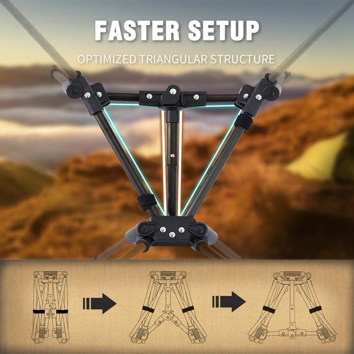 Silla de Camping Plegable MOON LENCE Triángulo 2 Paquete