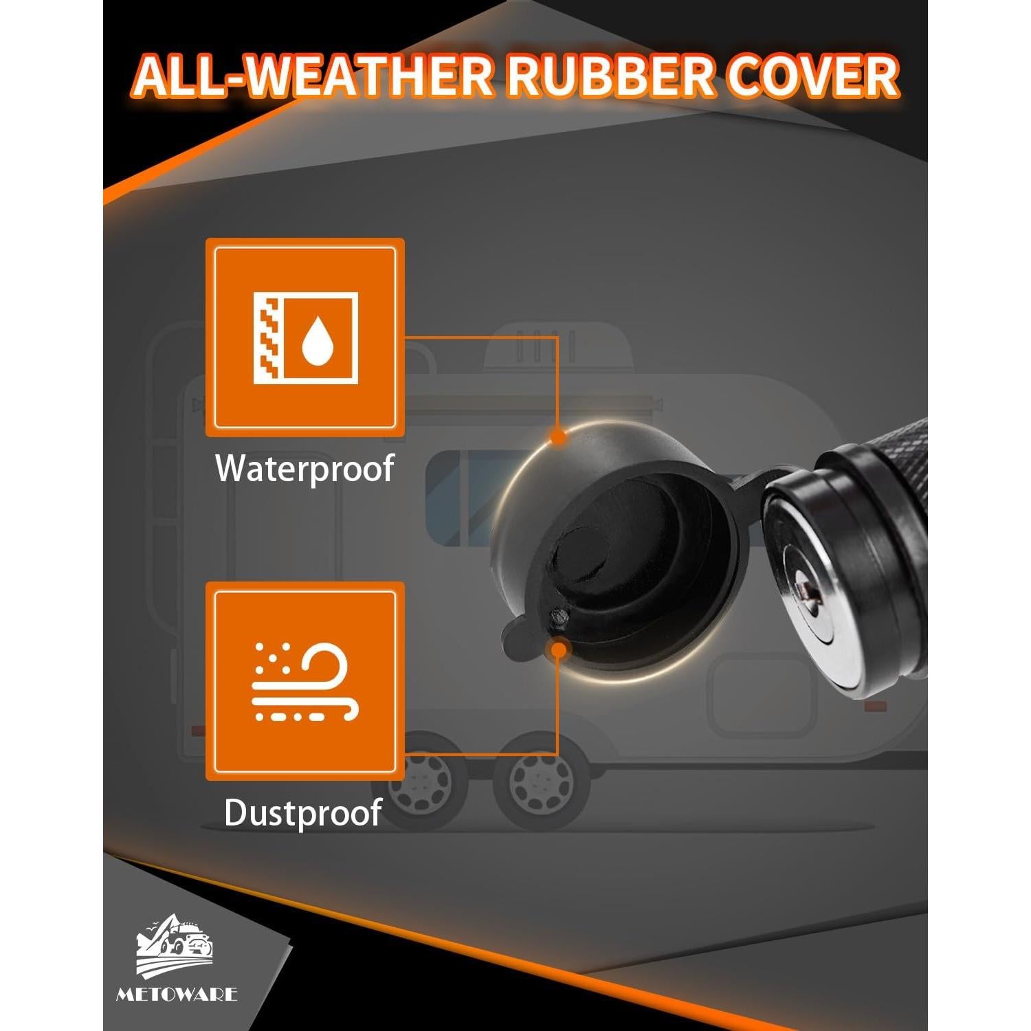 Cerradura de Enganche de Remolque METOWARE 1/2" y 5/8"