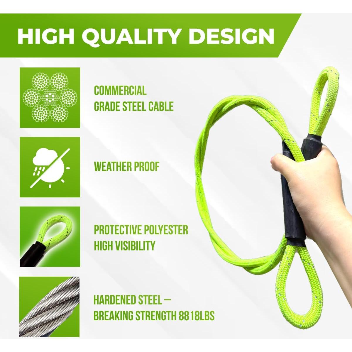 Candado de Cable de Seguridad GOLDEN COCK 7FT Acero Trenzado