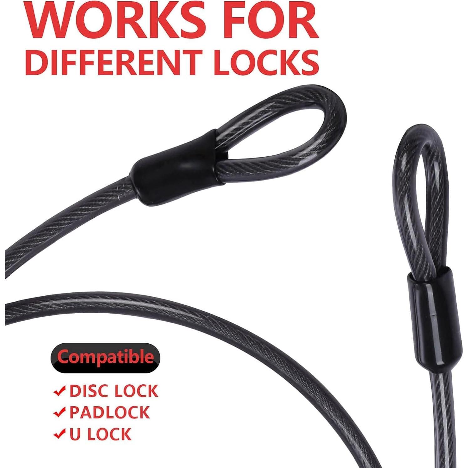 Cable de Acero de Seguridad DELSWIN 12mm x 122cm con Asas