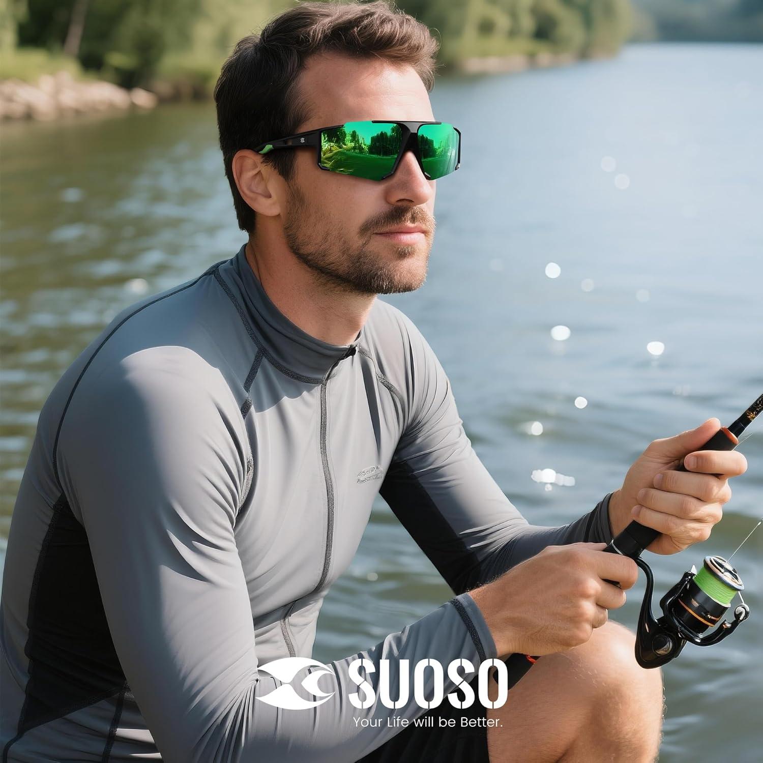 Gafas de Sol Deportivas Polarizadas Suoso UV400 TR90 Rosa