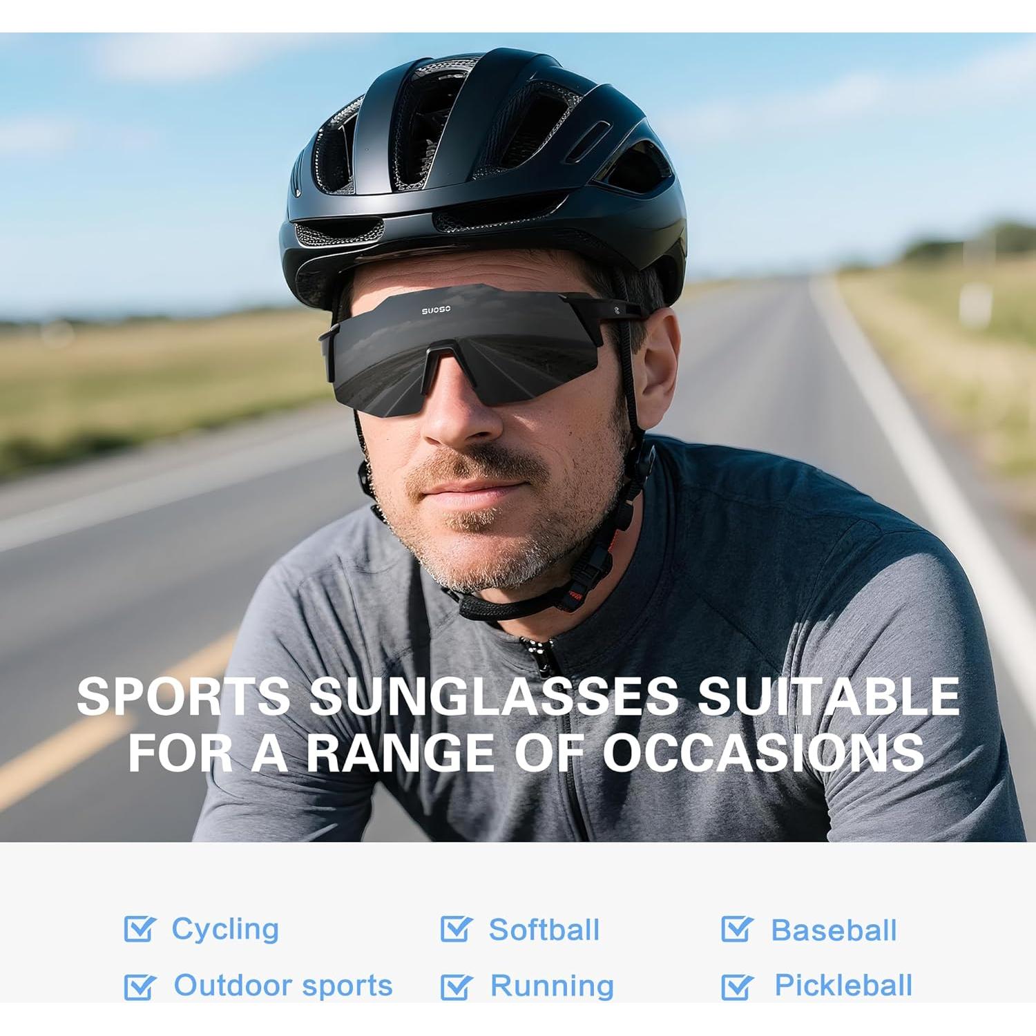 Gafas de Sol Deportivas Suoso Polarizadas UV400 para Hombres