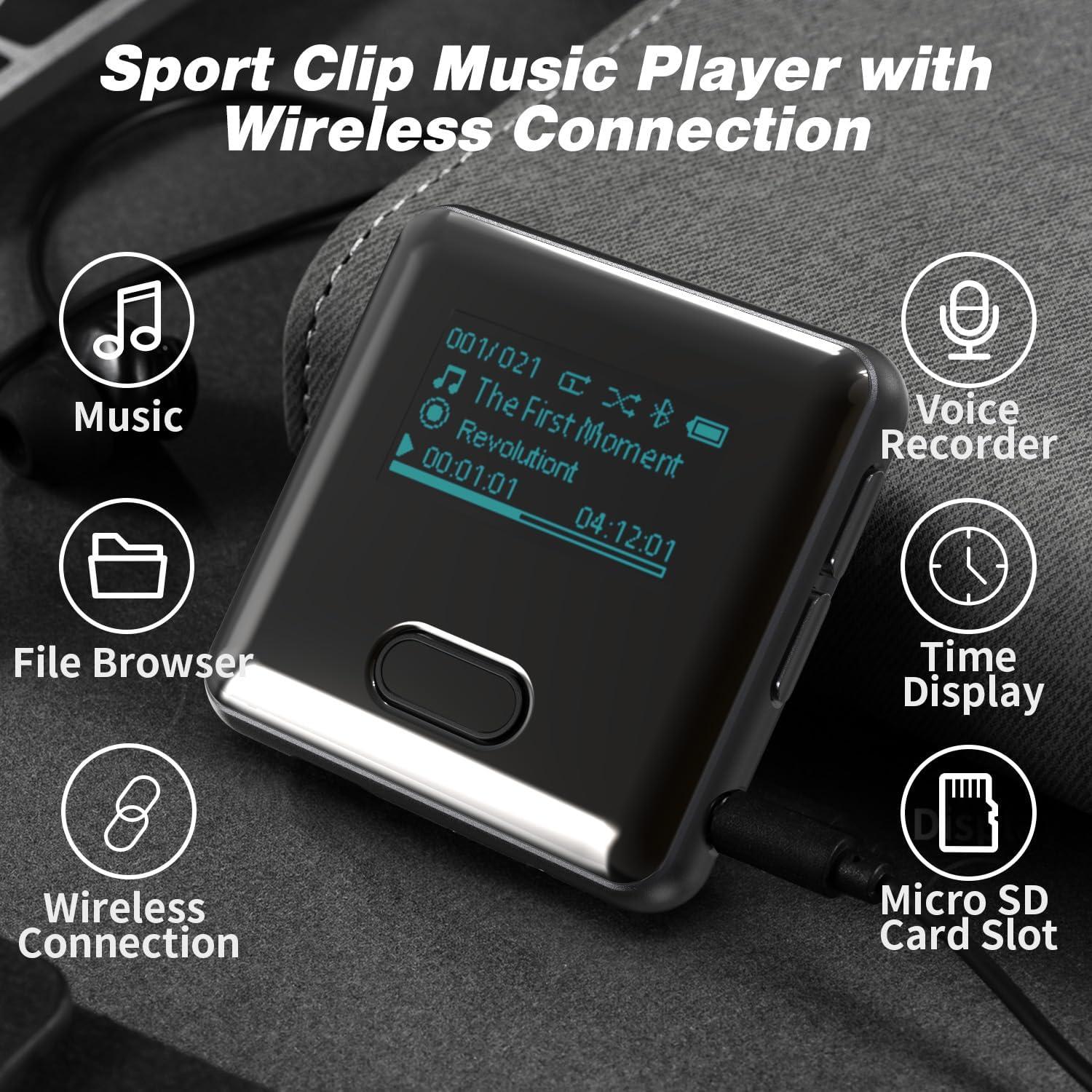 Reproductor MP3 Bluetooth WiWOO U3 Deportivo con Clip y Correa