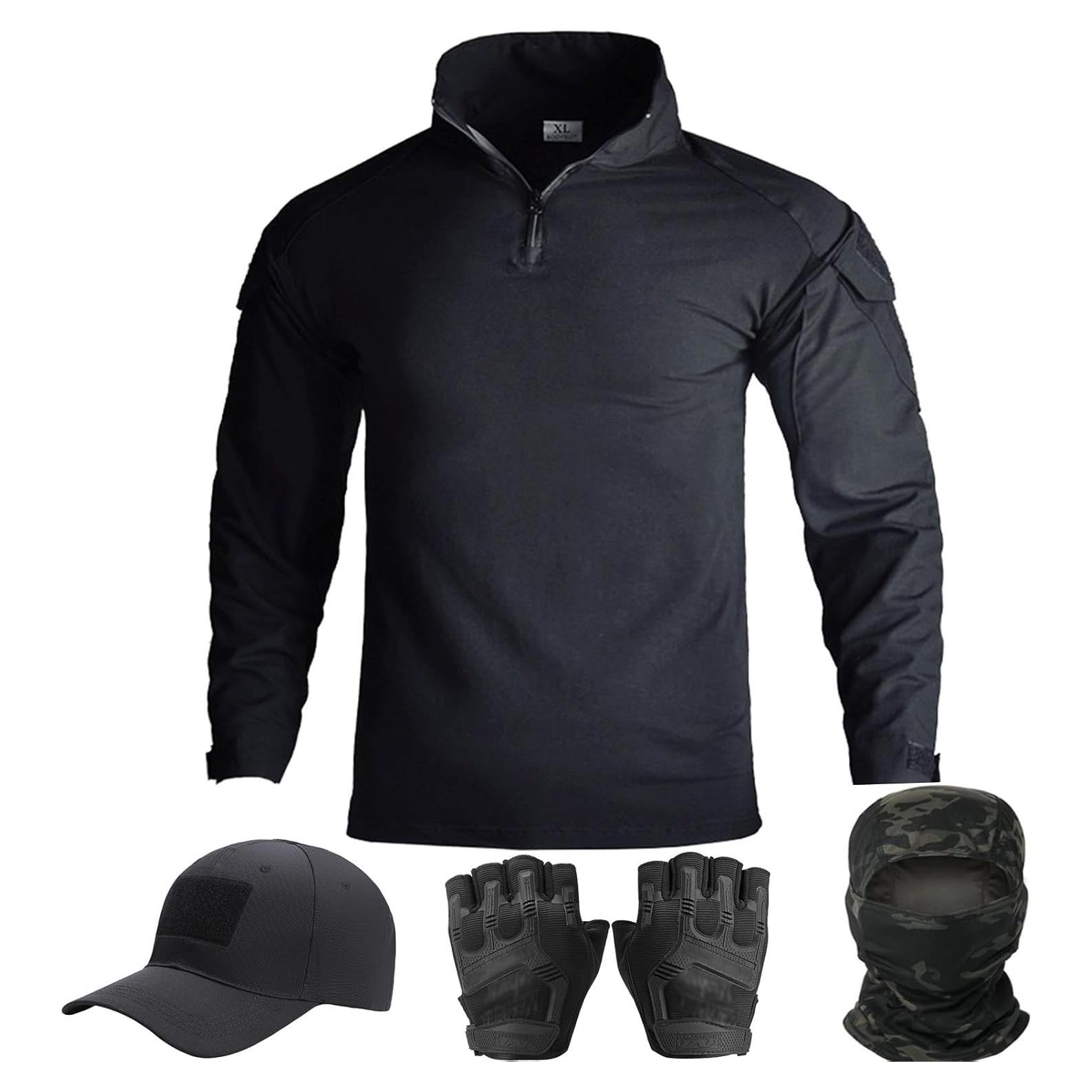 Conjunto Táctico Militar SANYETS: Camisa, Gorra, Guantes y Más
