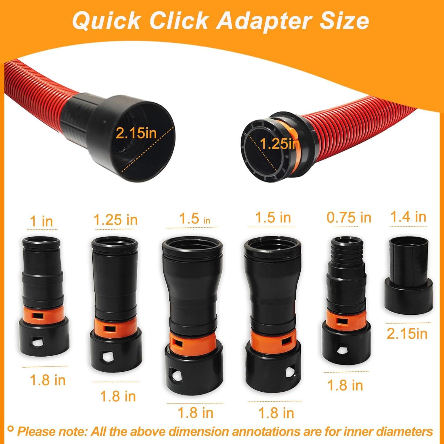 Manguera de Aspiradora SMZTools 10 pies con 6 Adaptadores