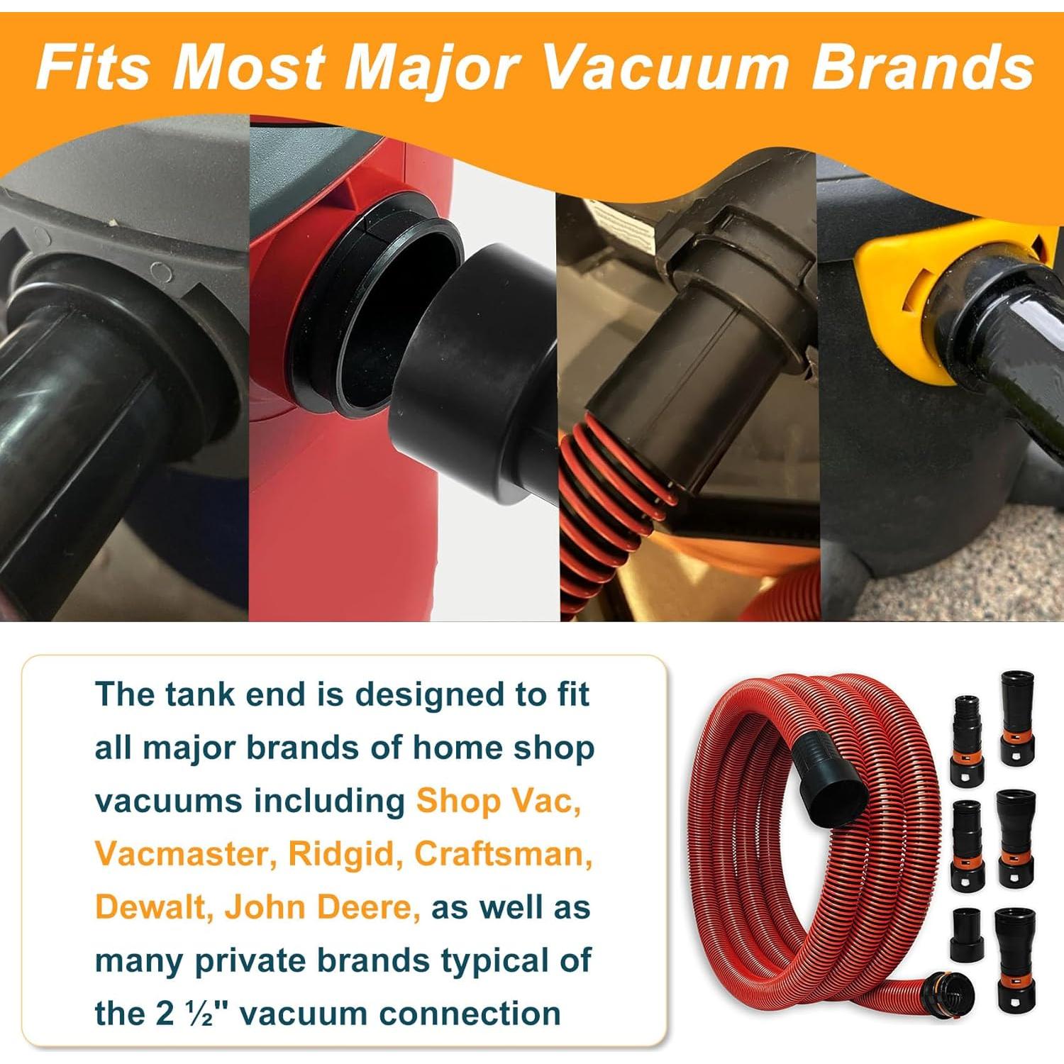 Manguera de Aspiradora SMZTools 10 pies con 6 Adaptadores