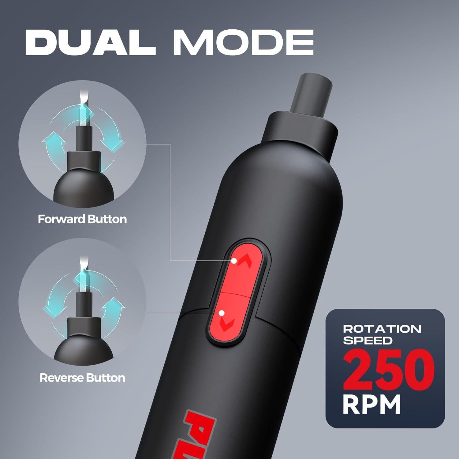 Destornillador Eléctrico Inalámbrico PUAODER 3.6V 20 Piezas