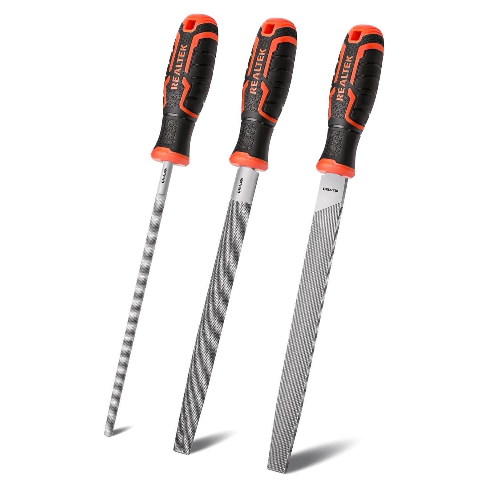 Juego de Archivos de Metal REALTEK 3 Piezas 30.48 cm