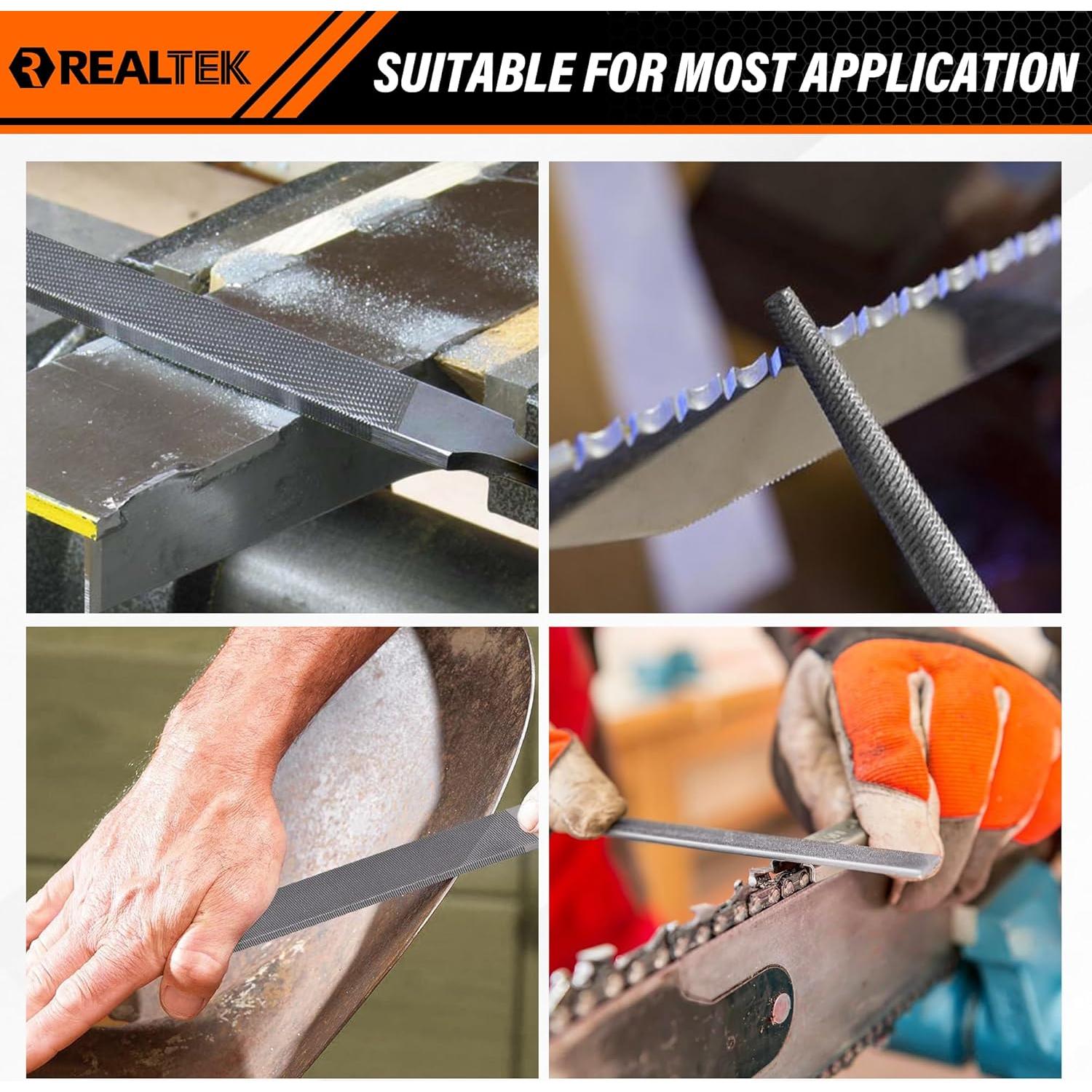 Juego de Archivos de Metal REALTEK 3 Piezas 30.48 cm