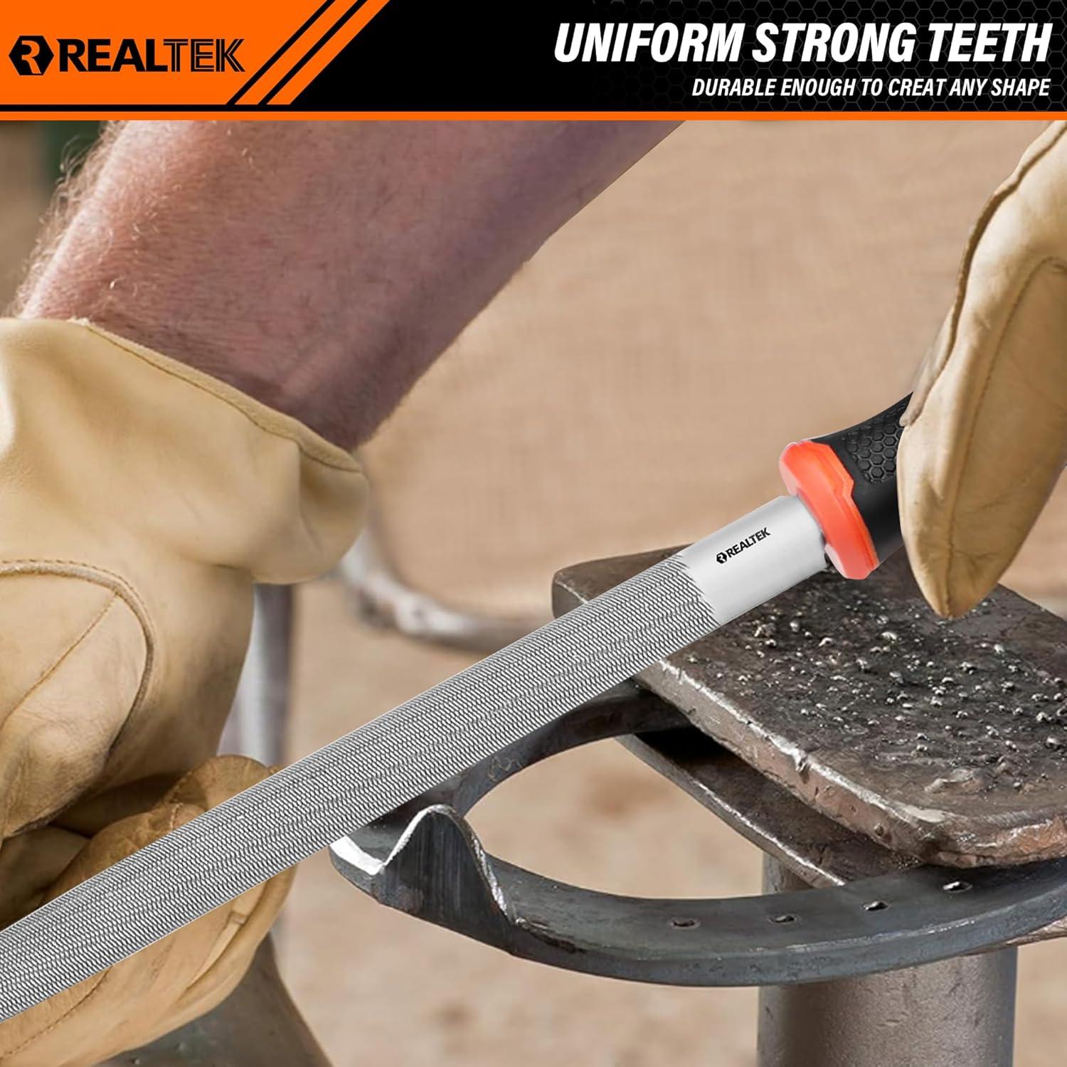 Juego de Archivos de Metal REALTEK 3 Piezas 30.48 cm