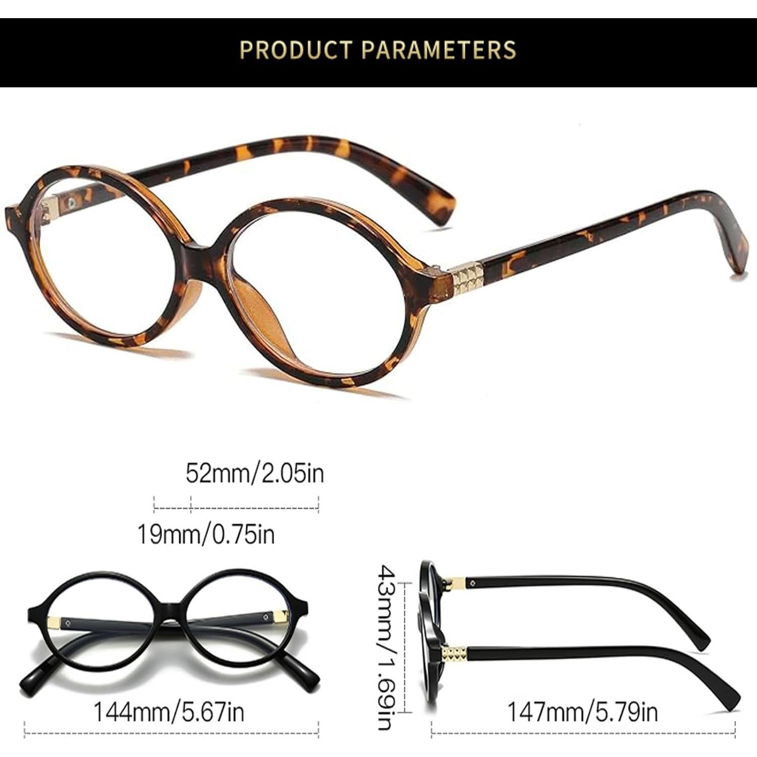 Gafas Awdchny Bloqueo Luz Azul UV400 Retro Ovaladas