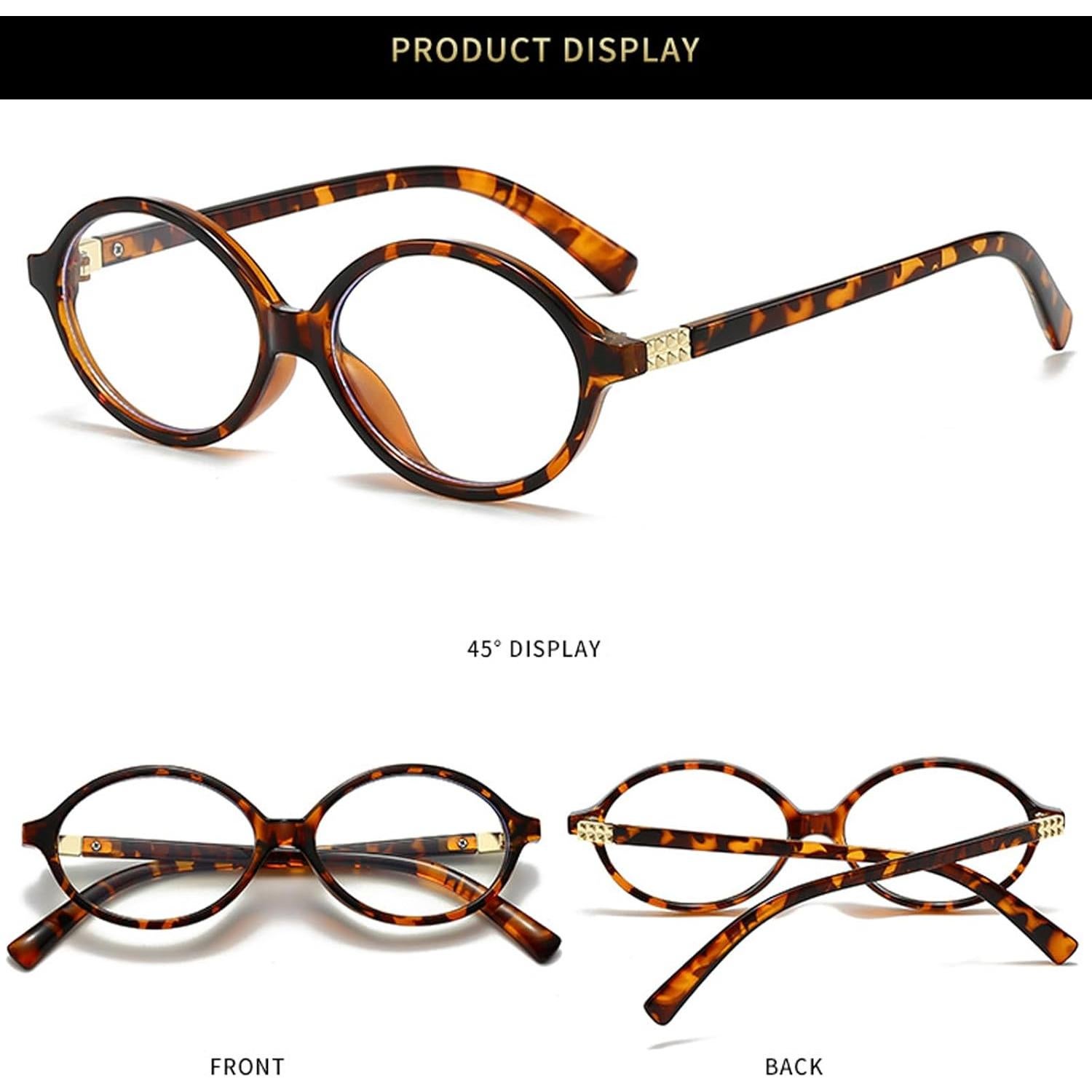 Gafas Awdchny Bloqueo Luz Azul UV400 Retro Ovaladas