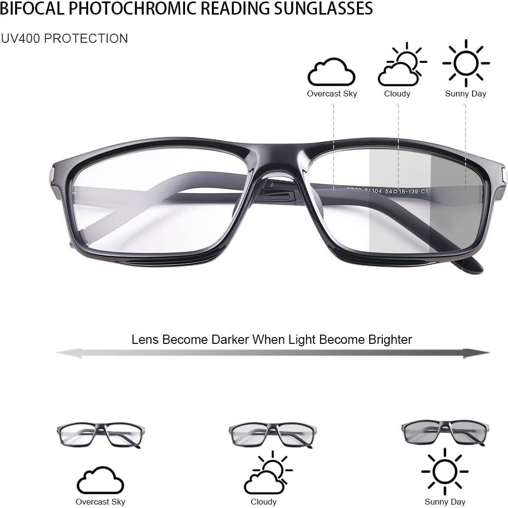 Gafas fotocromáticas PEEPAI anti-luz azul 54mm unisex