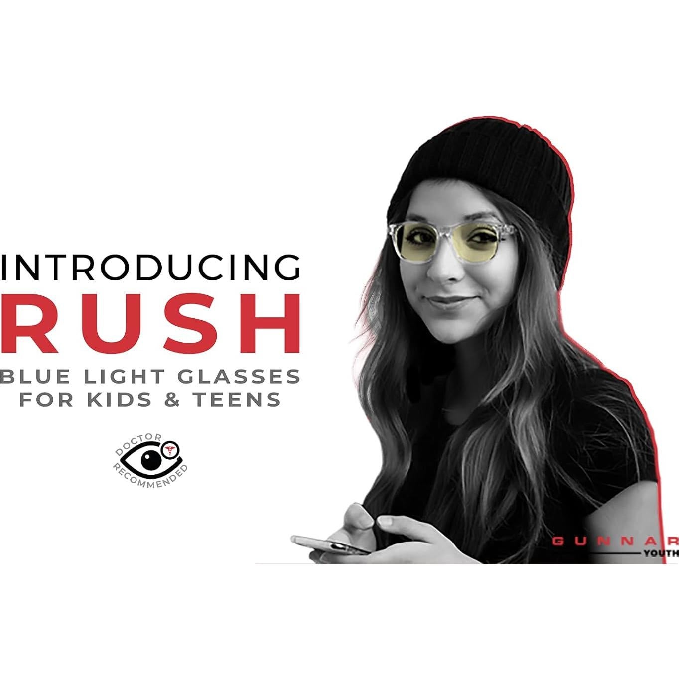 Gafas de luz azul GUNNAR para niños 8-12 años - Rush Tortuga Marina