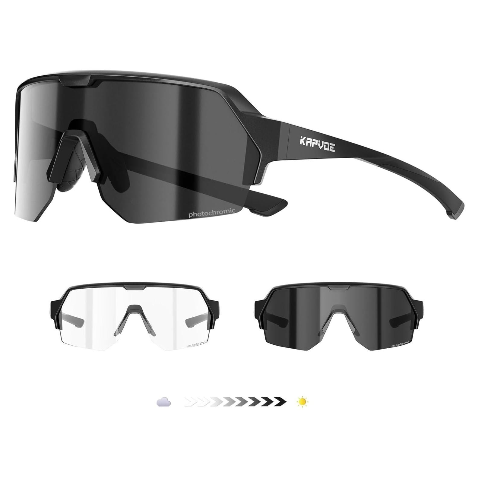 Gafas de Ciclismo KAPVOE K360 Fotoquímicas UV400 Unisex
