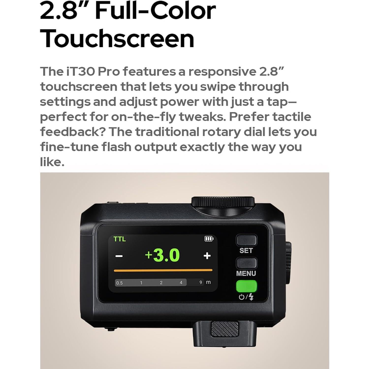 Flash Godox iT30 Pro C TTL para Cámara Canon - Pantalla Táctil